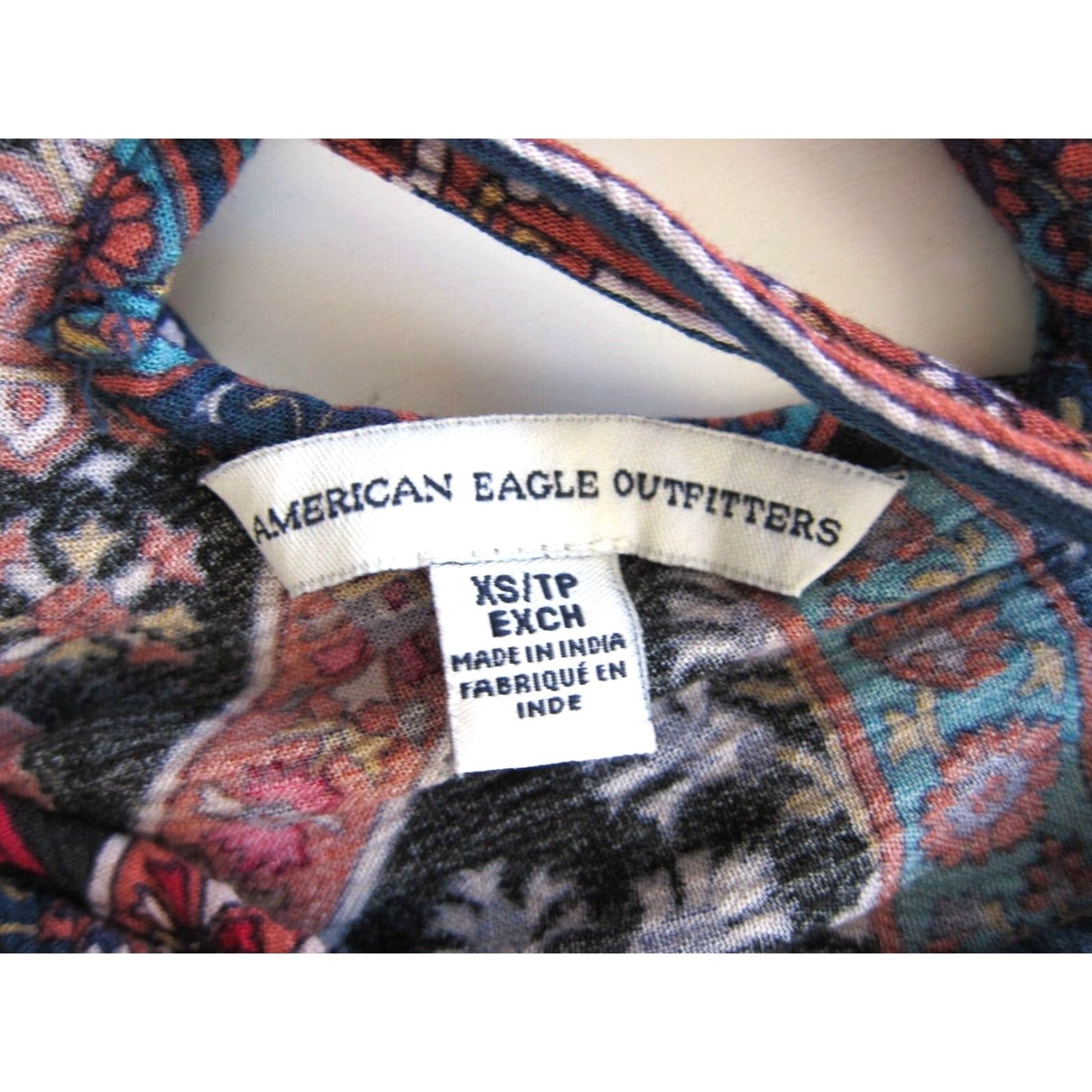 American Eagle Outfitters VINTAGE American Eagle Rayon Pink Blue Black Paisley Floral Long Maxi Tank Slip Dress XS Size XS / US 0-2 / IT 36-38 - 4 Thumbnail