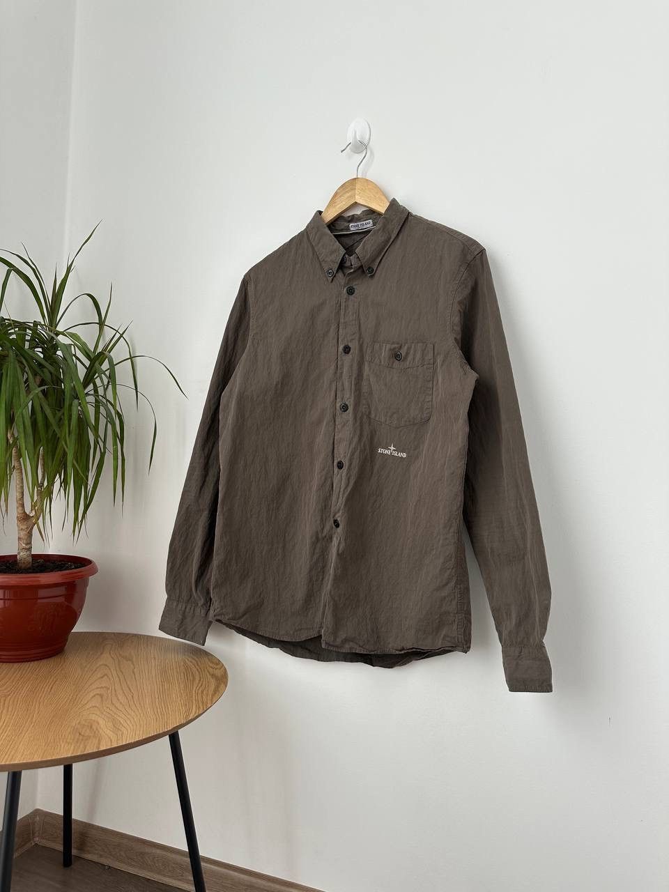 Stone Island × Vintage Vintage Stone Island Brown 90’s Men’s Shirt Size US M / EU 48-50 / 2 - 3 Thumbnail