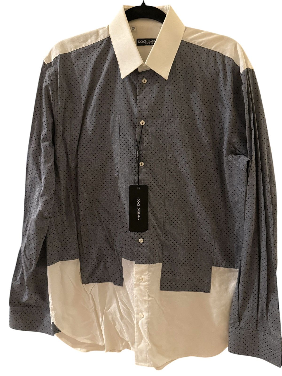 Dolce & Gabbana Brand New Dolce & Gabbana Men’s Grey Button Down Size US M / EU 48-50 / 2 - 1 Thumbnail