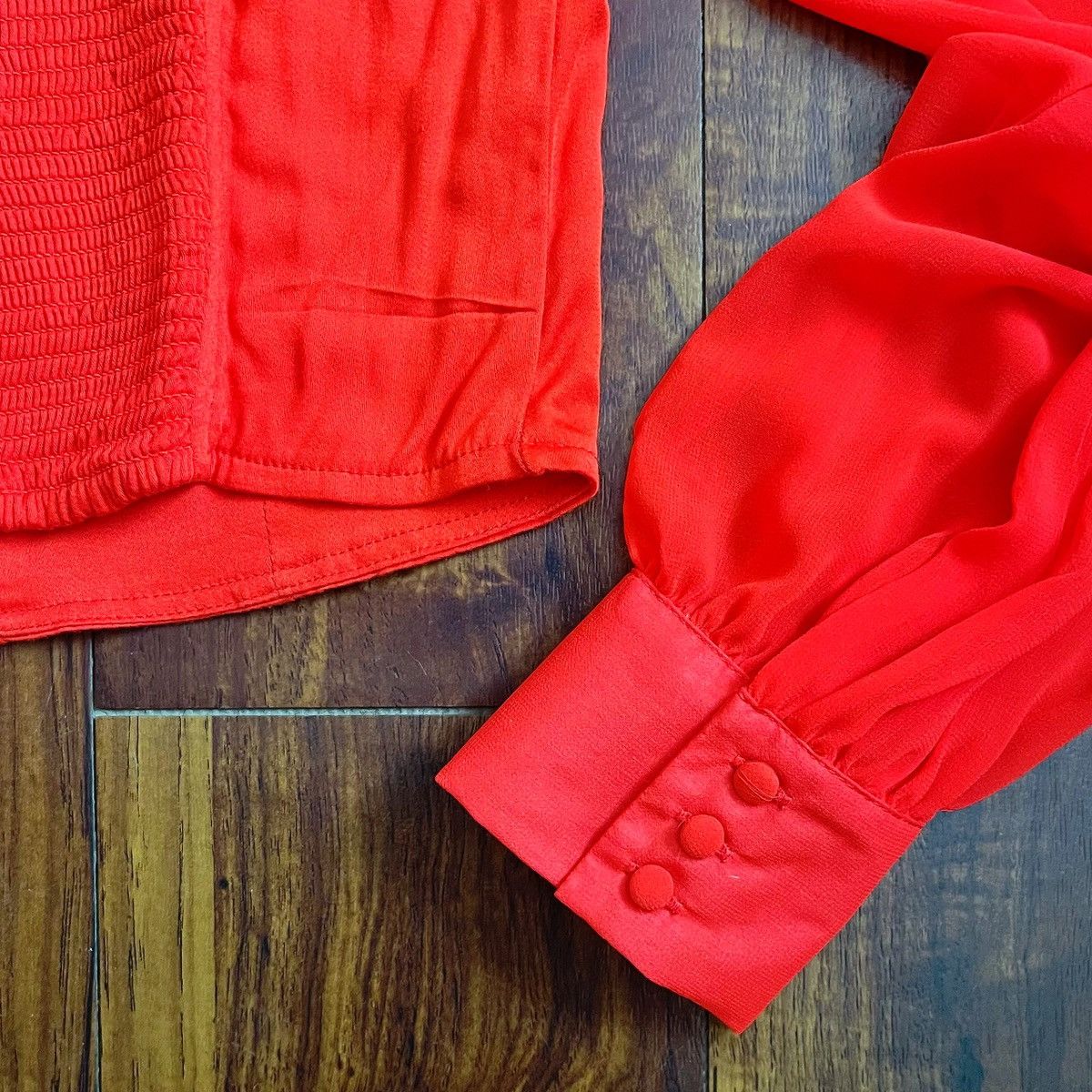Urban Outfitters Urban Outfitters Long Sleeve Crop Top With Puffy Shoulders Size S / US 4 / IT 40 - 4 Thumbnail