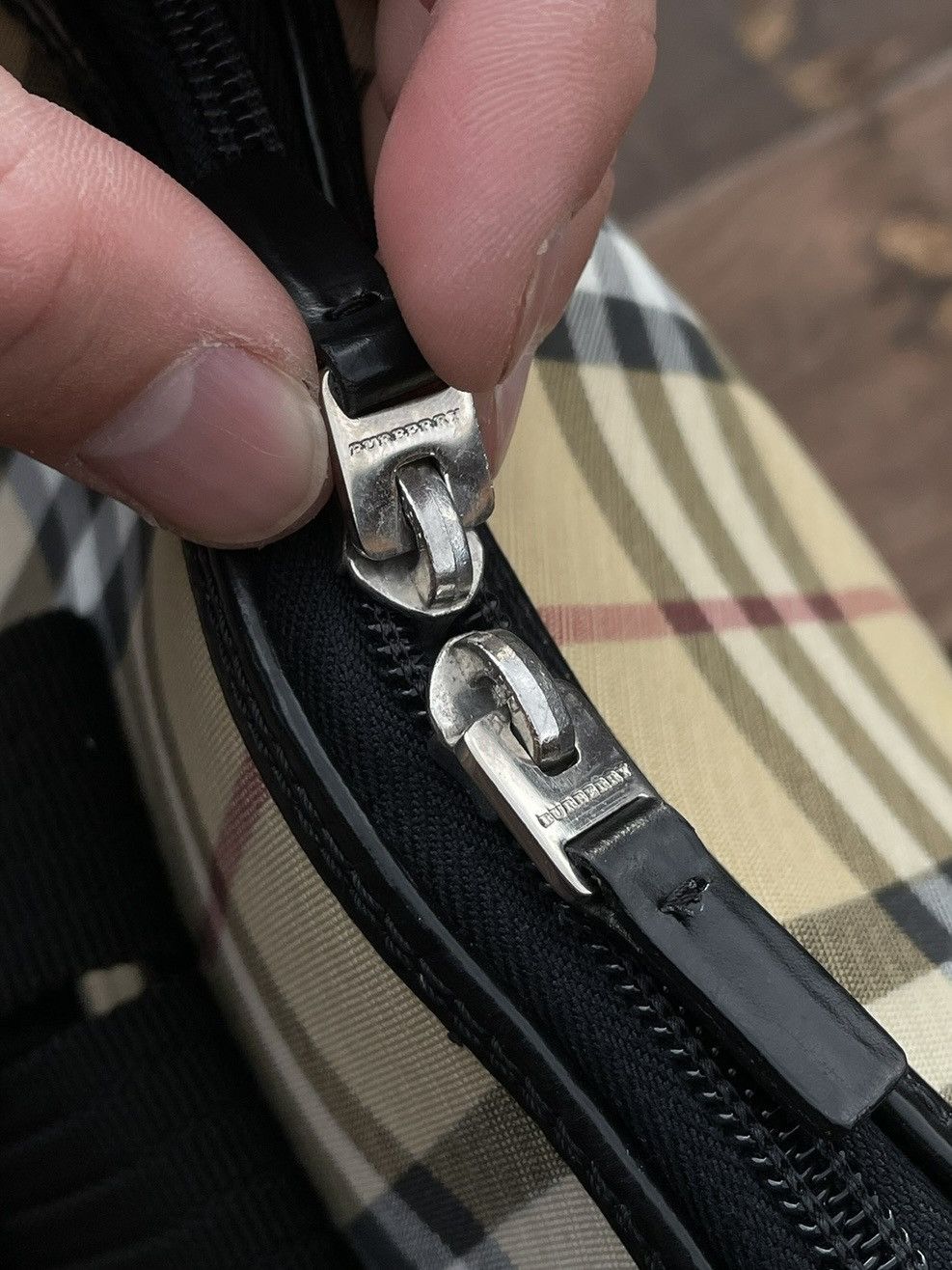 Burberry Burberry Leather Nova Check Coated Canvas Backpack Size ONE SIZE - 21 Thumbnail