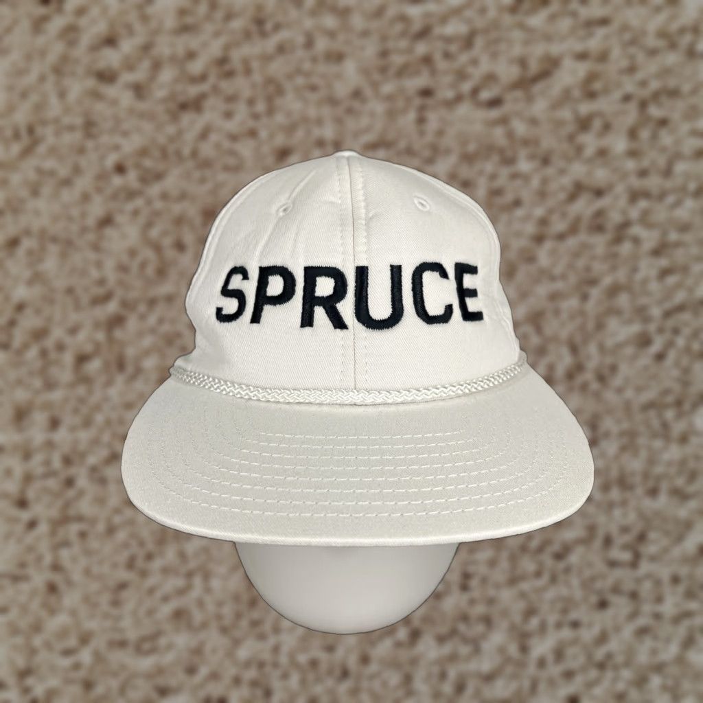 Good American VINTAGE Spruce Hat Cap Snap Back Adult One Size White Cotton American Dry Goods Twill Size ONE SIZE - 1 Thumbnail