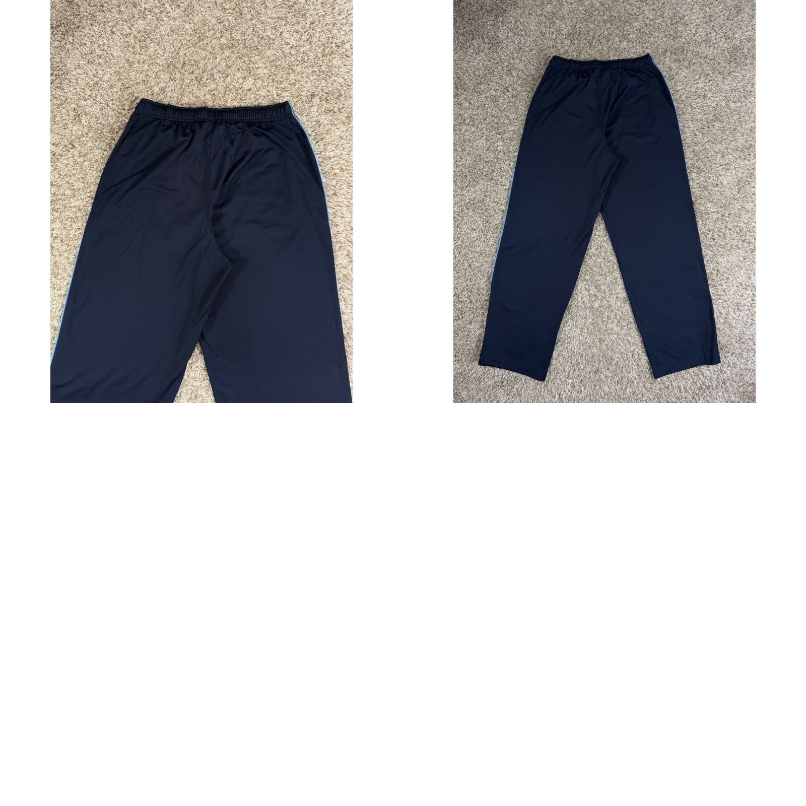 Nike VINTAGE Nike Track Pants Side Stripe Ankle Zip Navy Blue Large Mens Regular Size Size US 33 - 9 Thumbnail