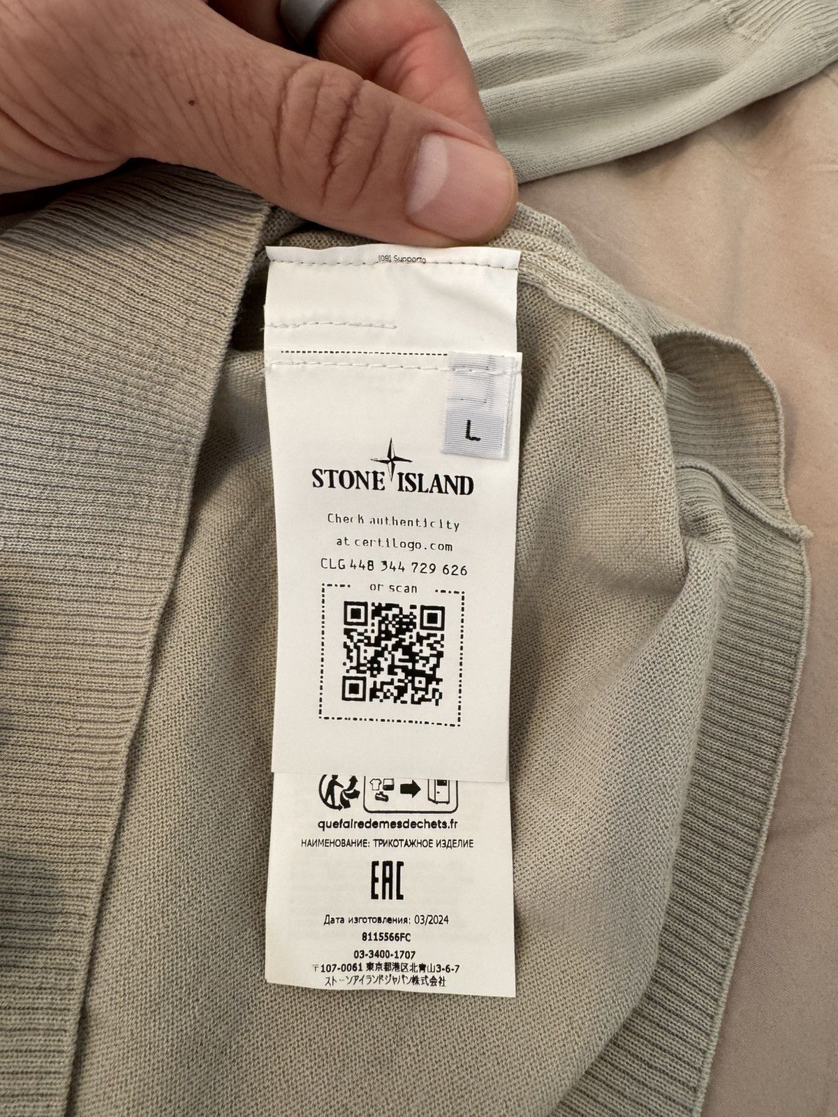 Stone Island Stone Island Compass ghost badge sweater Size US L / EU 52-54 / 3 - 9 Thumbnail