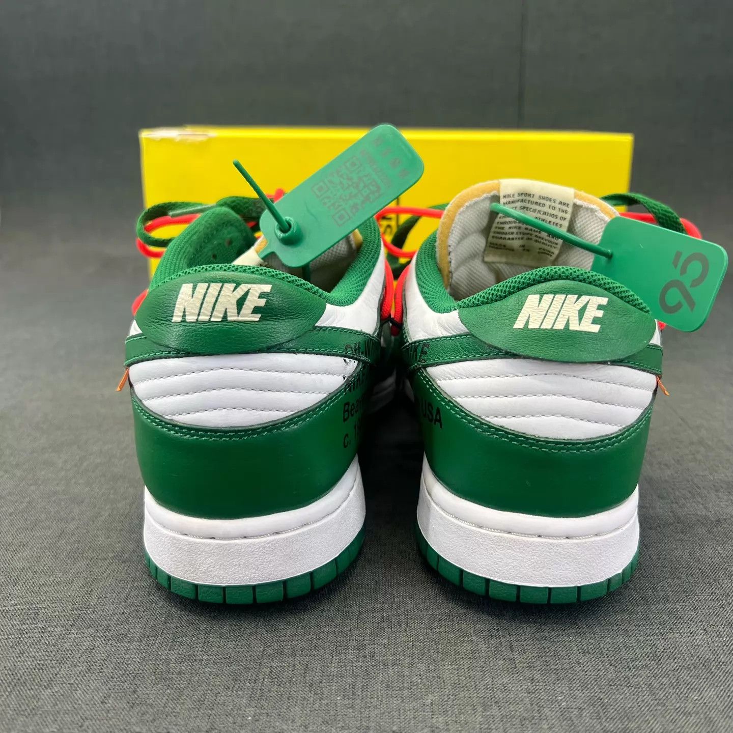 Off-White Off-White x Nike Dunk White Green Size 45 New With Box Size US 12 / EU 45 - 4 Thumbnail