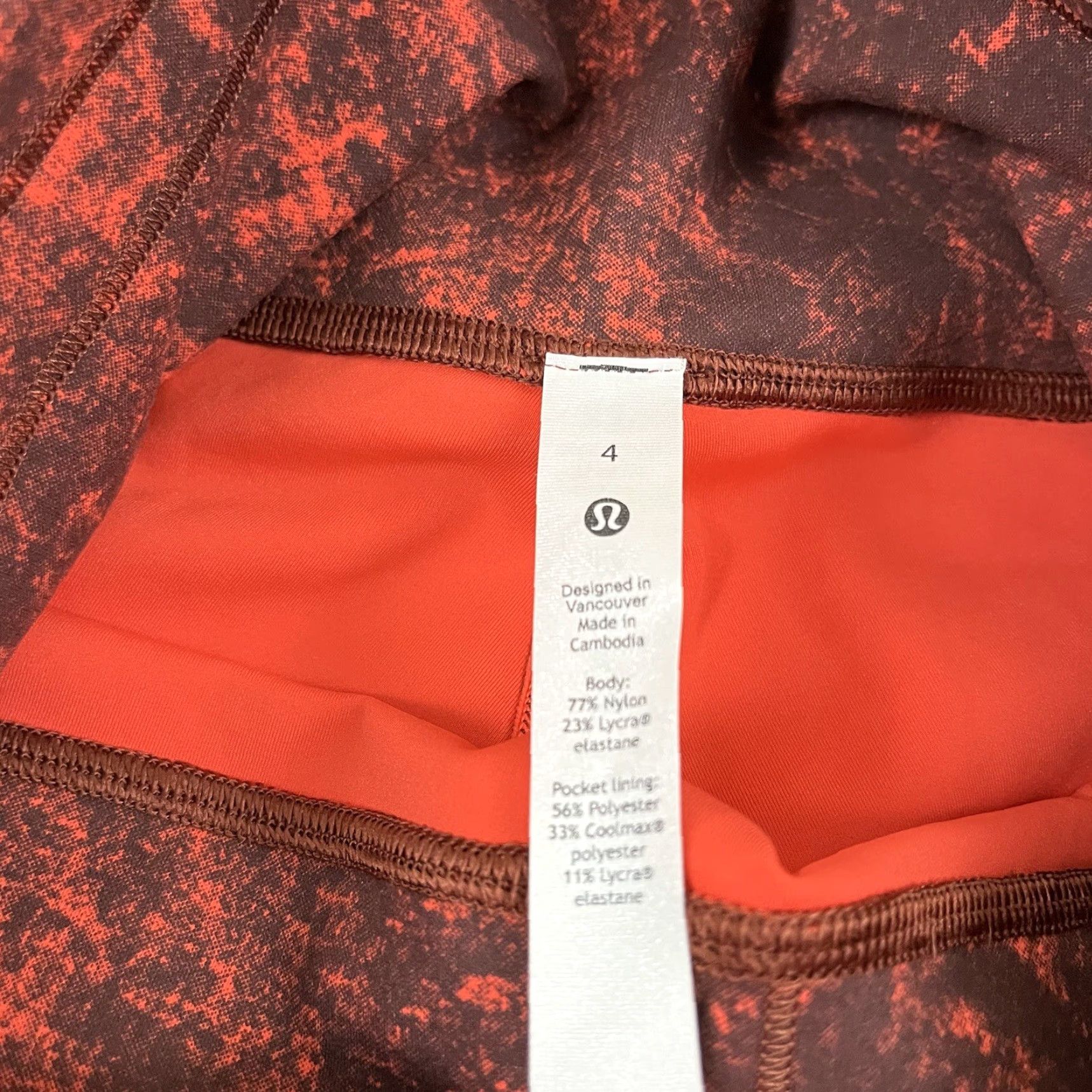 Lululemon LULULEMON Shorts Women Size 4 Wunder Under Train High Rise Bike Red Black 8" Inseam 4 Size 27" / US 4 / IT 40 - 3 Thumbnail