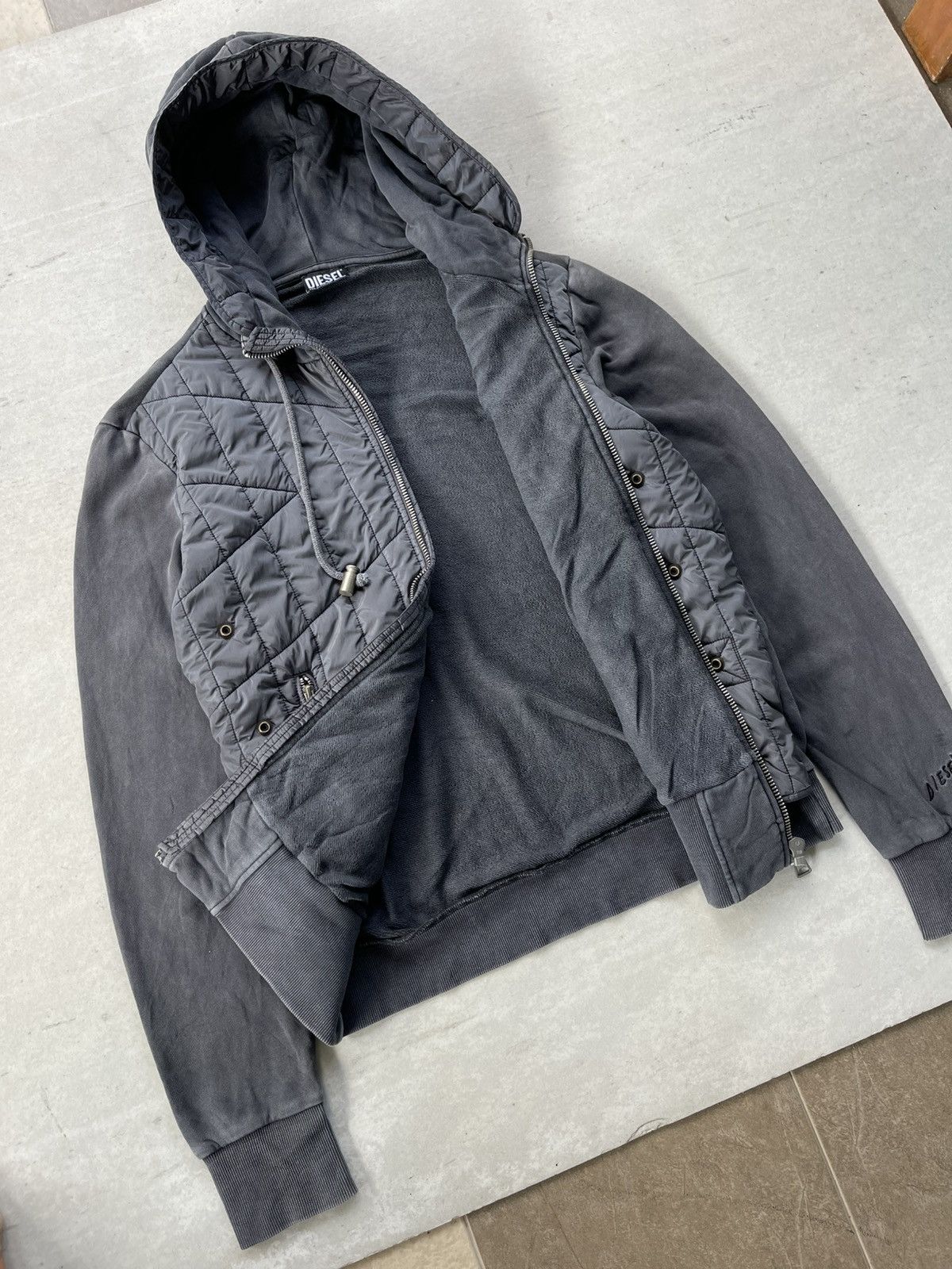Diesel Black Gold DIESEL J-VESTER QUILTED COTTON-BLEND HOODED JACKET Size US L / EU 52-54 / 3 - 10 Thumbnail