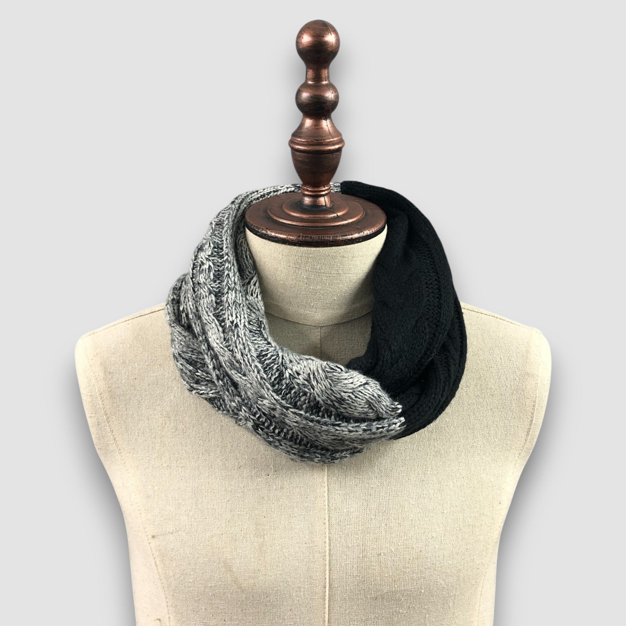SHIPS Vintage Ships Scarf Infinity Wool Ribbed Knit Scarves Size ONE SIZE - 2 Thumbnail