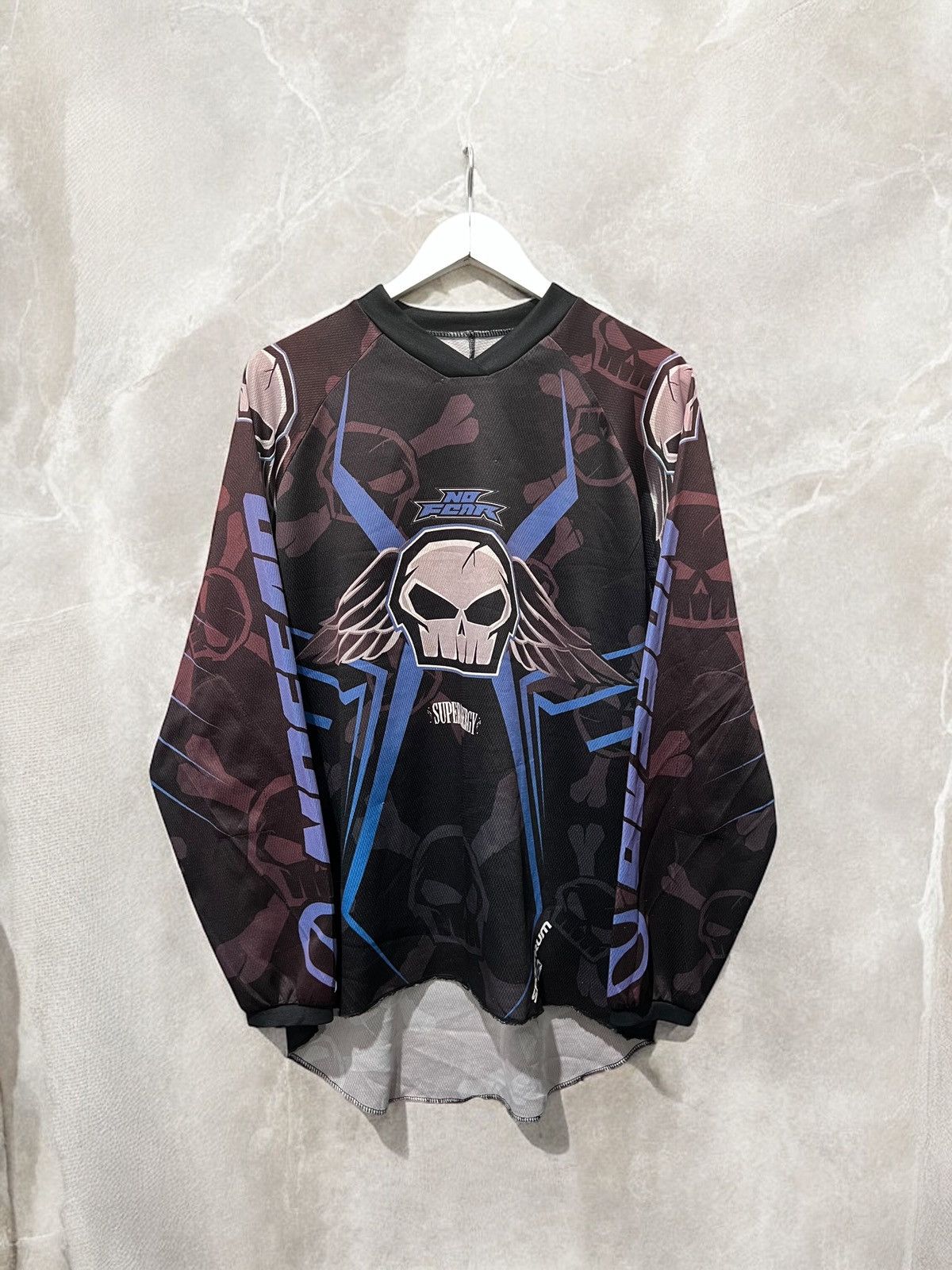 No Fear × Vintage NO FEAR Racing Jersey Long Sleeve SWEATSHIRT moto hockey y2k Size US M / EU 48-50 / 2 - 1 Thumbnail
