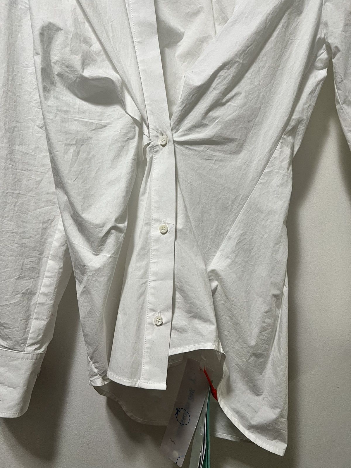 Off-White Off-White Wrapped Waist Poplin Shirt Size XS / US 0-2 / IT 36-38 - 2 Thumbnail