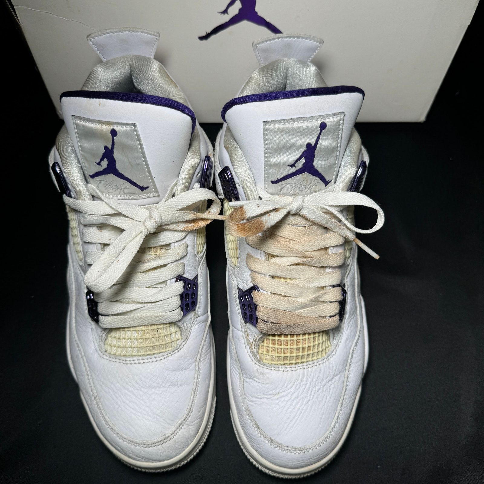 Jordan Brand × Nike Size 9 - Nike Air Jordan 4 Retro Purple Metallic Men's Shoes Size US 9 / EU 42 - 4 Thumbnail