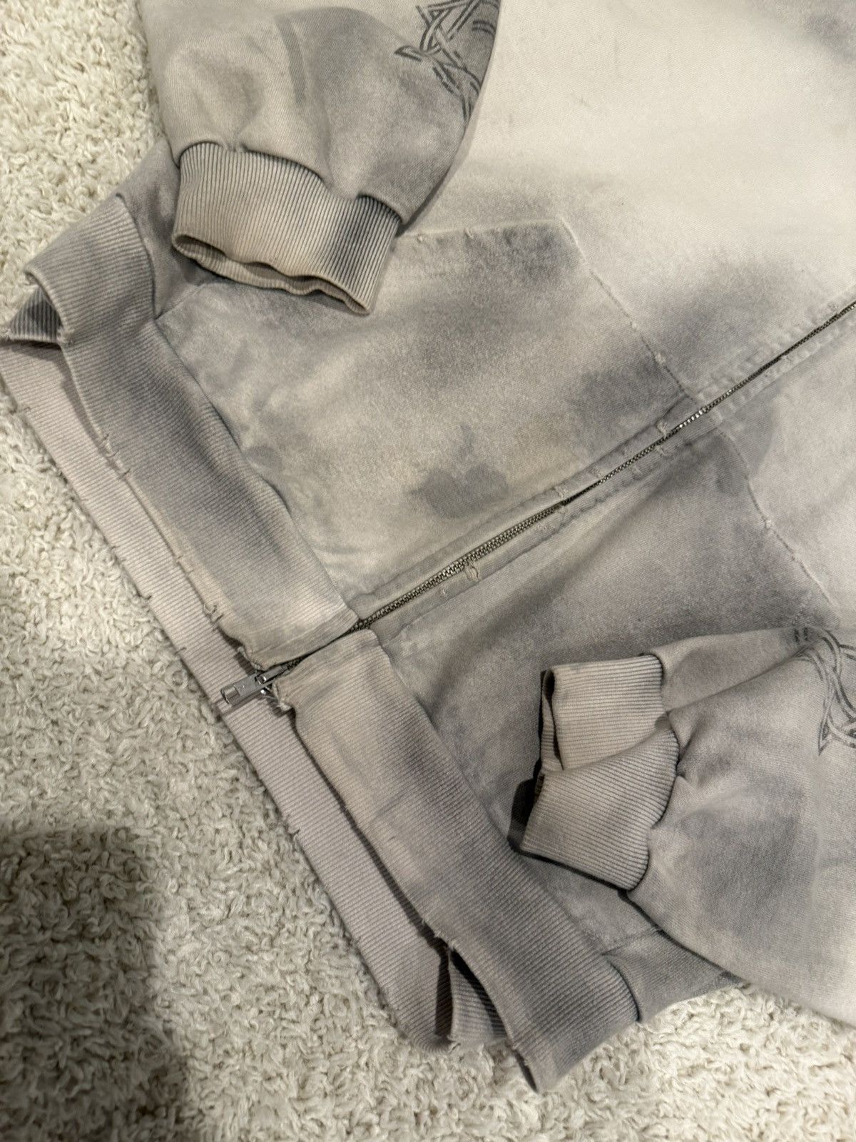 PROJECT G/R Project GR Corso Como Dirty Hoodie Zip Up Size US S / EU 44-46 / 1 - 11 Thumbnail