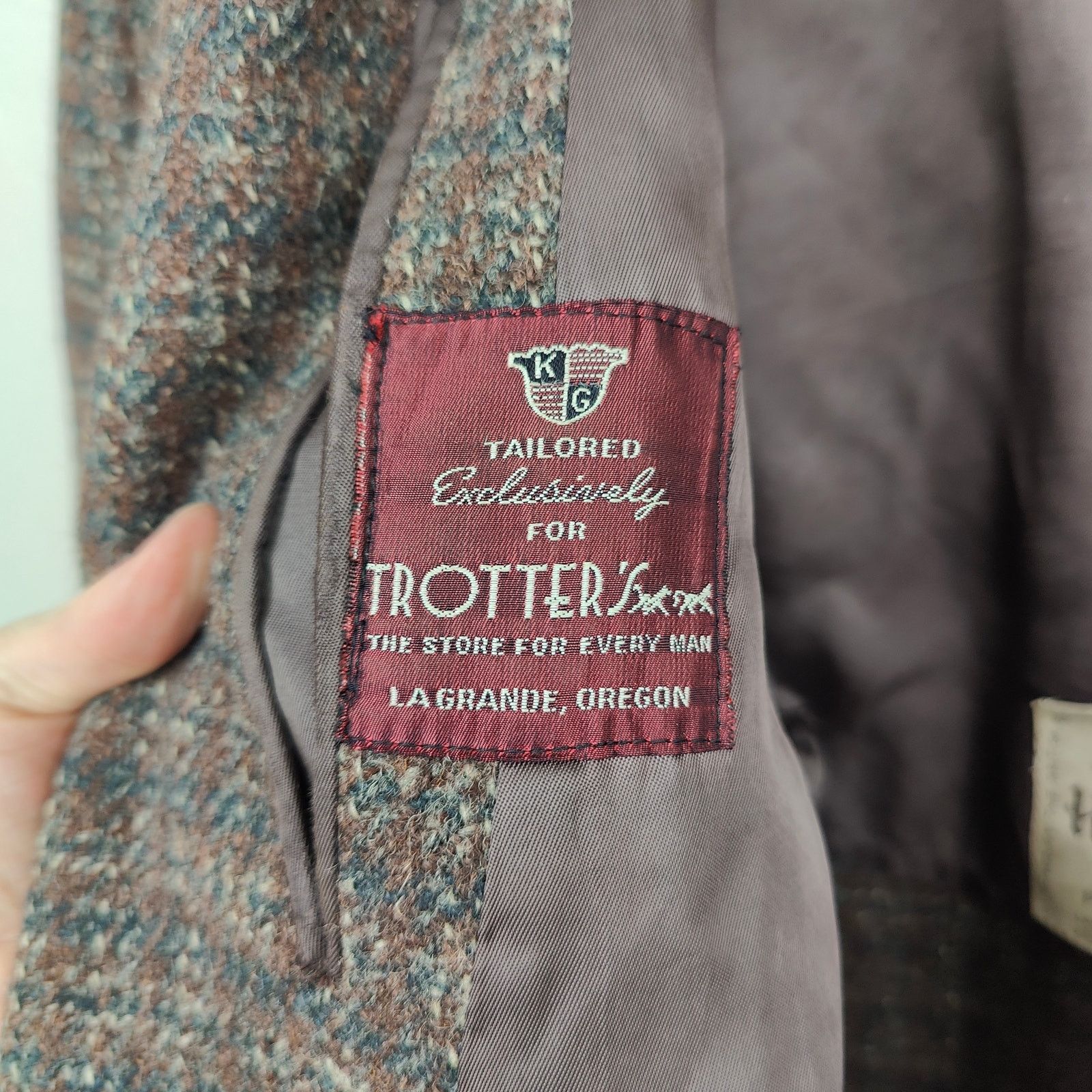 Harris Tweed × Roberto Cavalli Vintage 50s Harris Tweed Overcoat Mens Large Trotters Trench Size US L / EU 52-54 / 3 - 11 Thumbnail