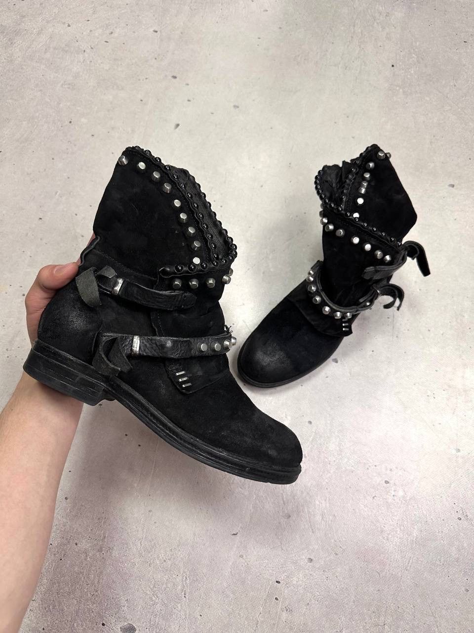 A.S.98 A.S.98 Airstep Verti Studded Leather Ankle Boots Black EU 38 Size US 7.5 / IT 37.5 - 1 Thumbnail