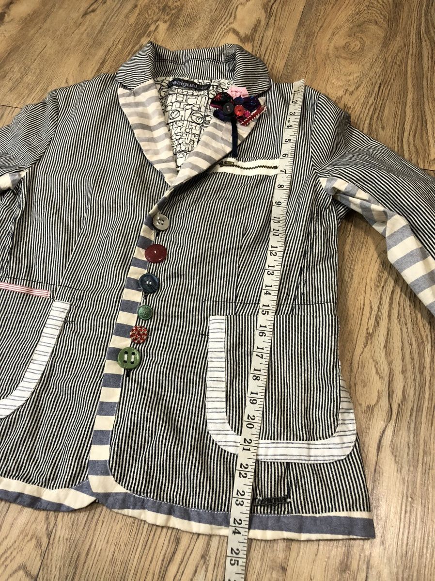 Desigual Desigual two tone hickory jacket Size US M / EU 48-50 / 2 - 8 Thumbnail