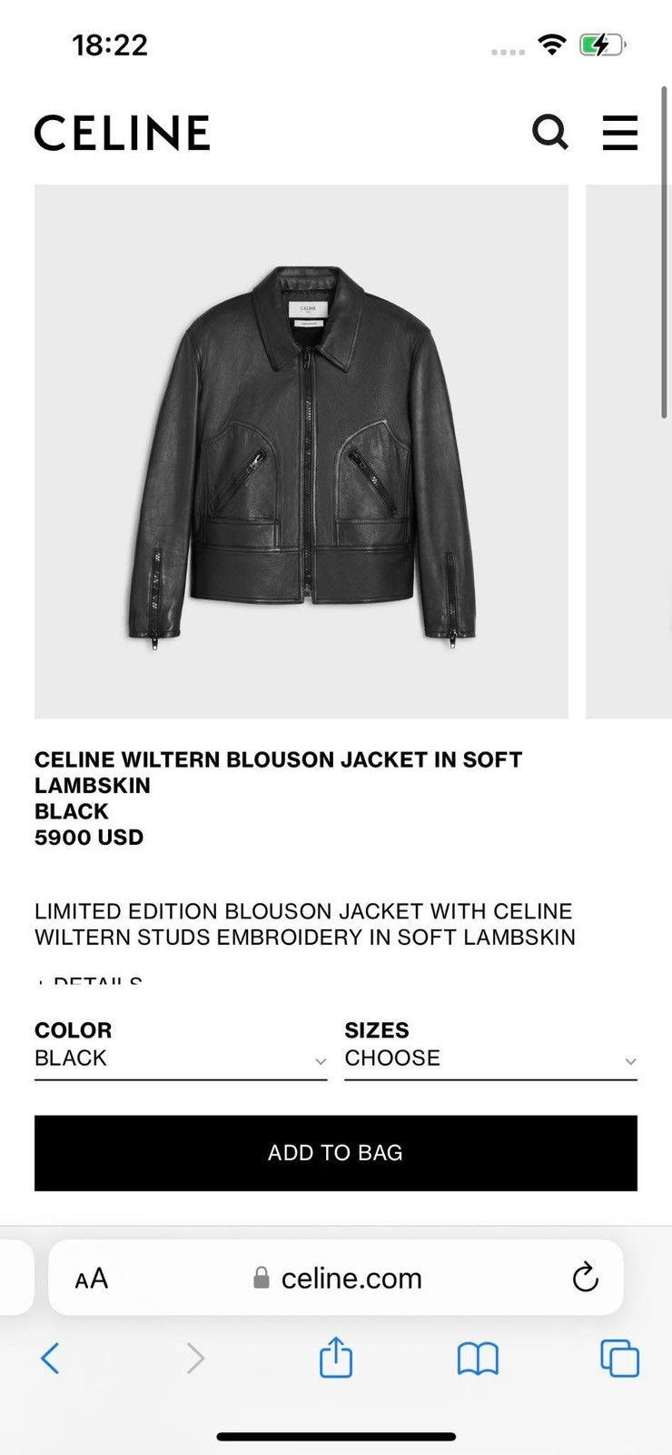 Celine CELINE BY HEDI SLIMANE FW23 WILTERN LIMITED EDITION BLOUSON Size US L / EU 52-54 / 3 - 17 Thumbnail