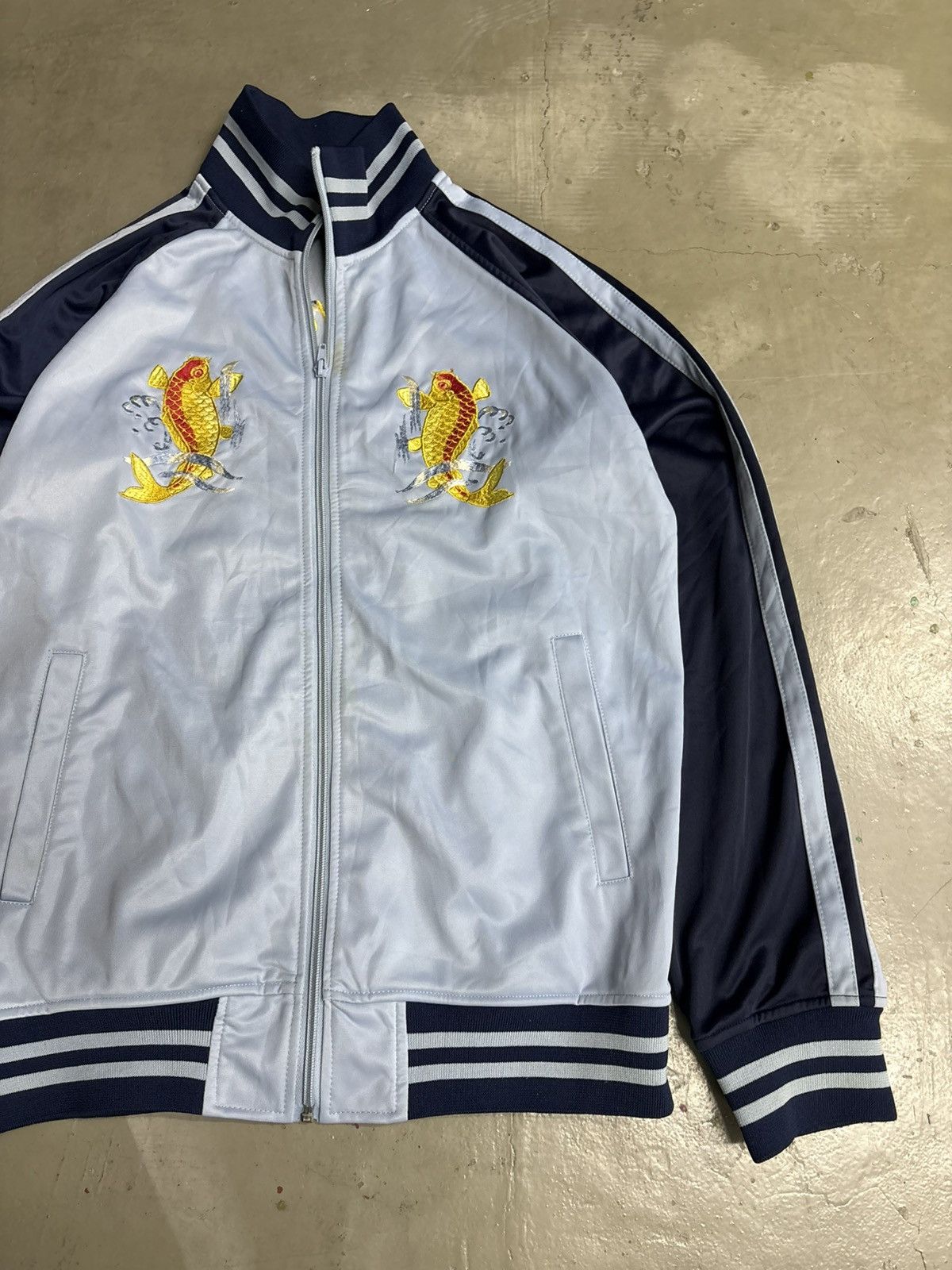 Karakuri Tamashii 🎌Japanese Traditional Style Fujin Raijin Sukajan Jacket Size US M / EU 48-50 / 2 - 3 Thumbnail