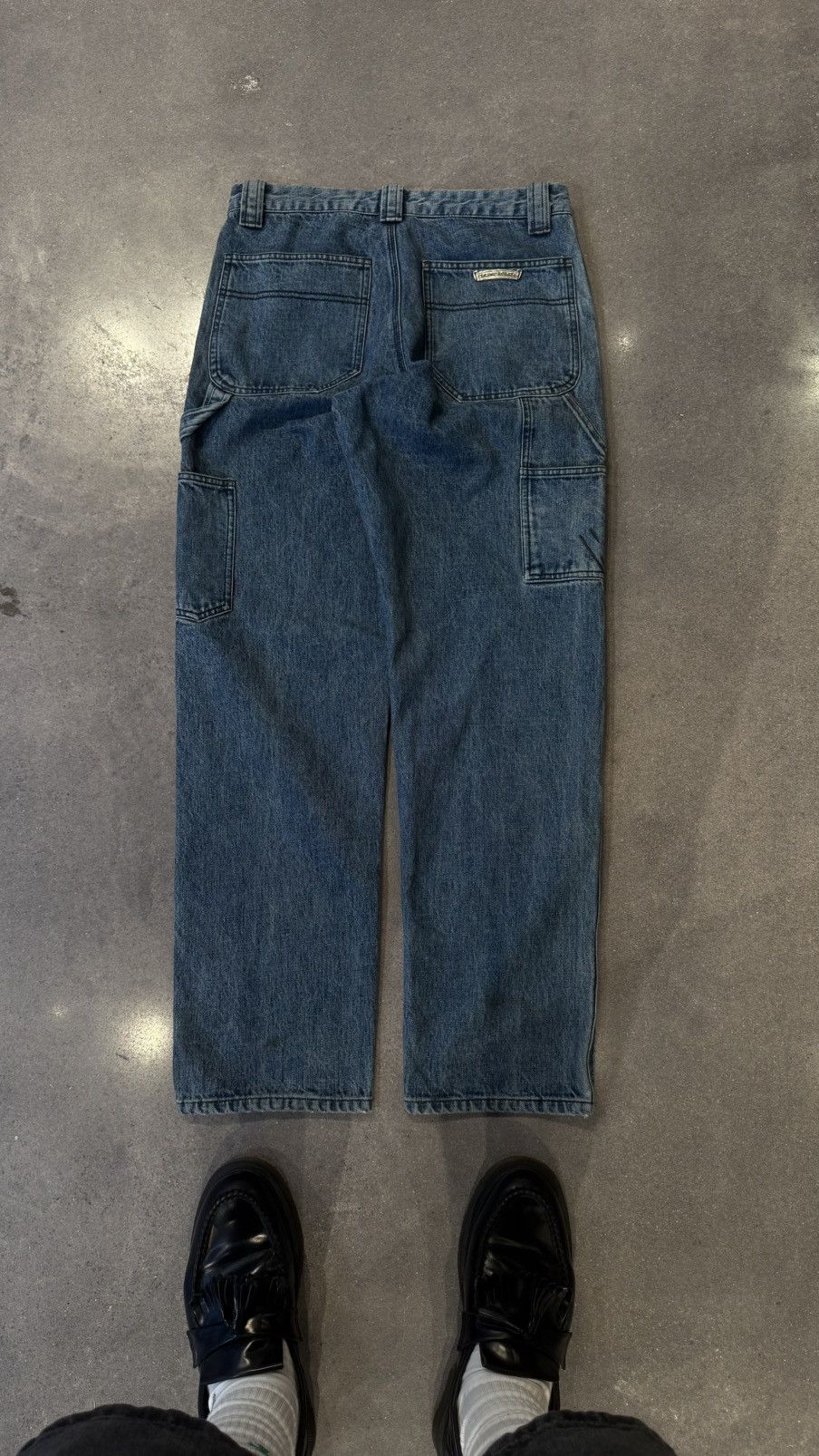 Chrome Hearts Chrome Hearts Black Cross Patch Blue Carpenter Jeans Size US 32 / EU 48 - 2 Thumbnail