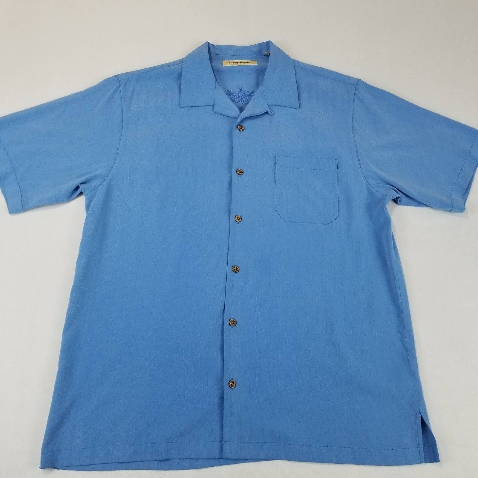Tommy Bahama TOMMY BAHAMA Shirt Mens Large Silk Twill Loop Collar Camp Size US L / EU 52-54 / 3 - 14 Thumbnail