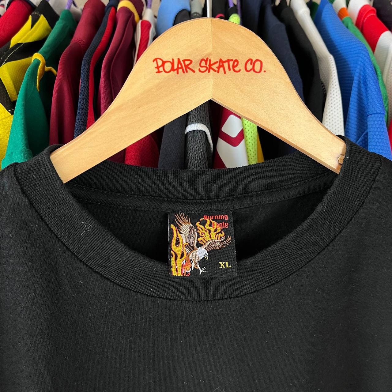 Harley Davidson × Vintage Vintage 90s Burning Eagle T Shirt Motorcycle Biker Racing Size US XL / EU 56 / 4 - 5 Thumbnail