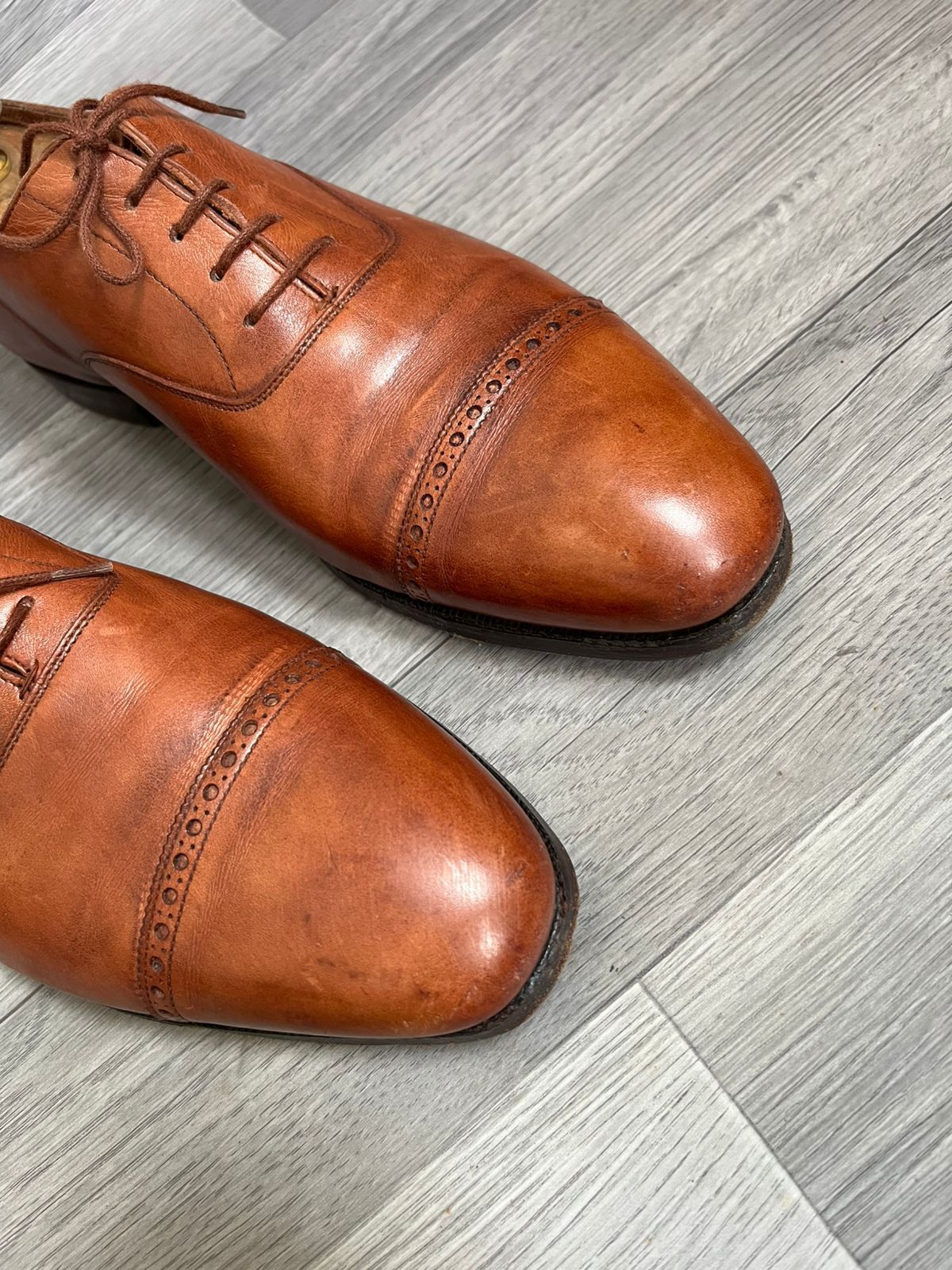 Crockett & Jones Crockett & Jones Cap Toe Oxford Leather Shoes Size US 10 / EU 43 - 6 Thumbnail