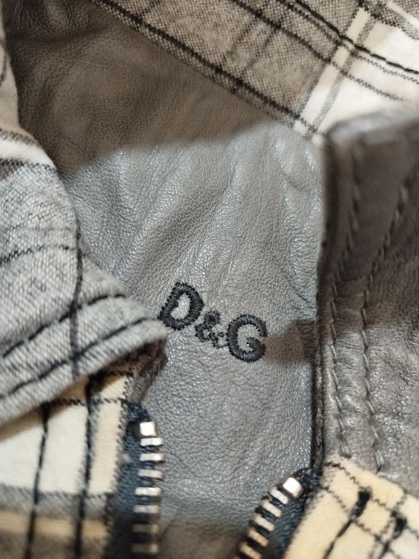 Dolce & Gabbana × Vintage Y2K D&G Boxcut Reversible Wool Leather bomber Jacket Size US L / EU 52-54 / 3 - 8 Thumbnail