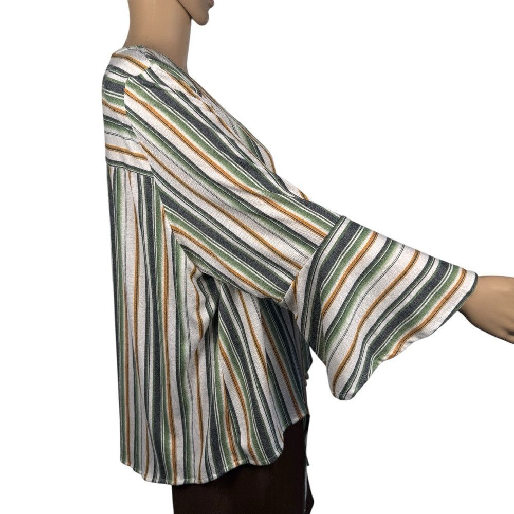 Other New Skye's The Limit Striped Tie Front Top Size 2X Size XXL / US 16-18 / IT 52-54 - 3 Thumbnail