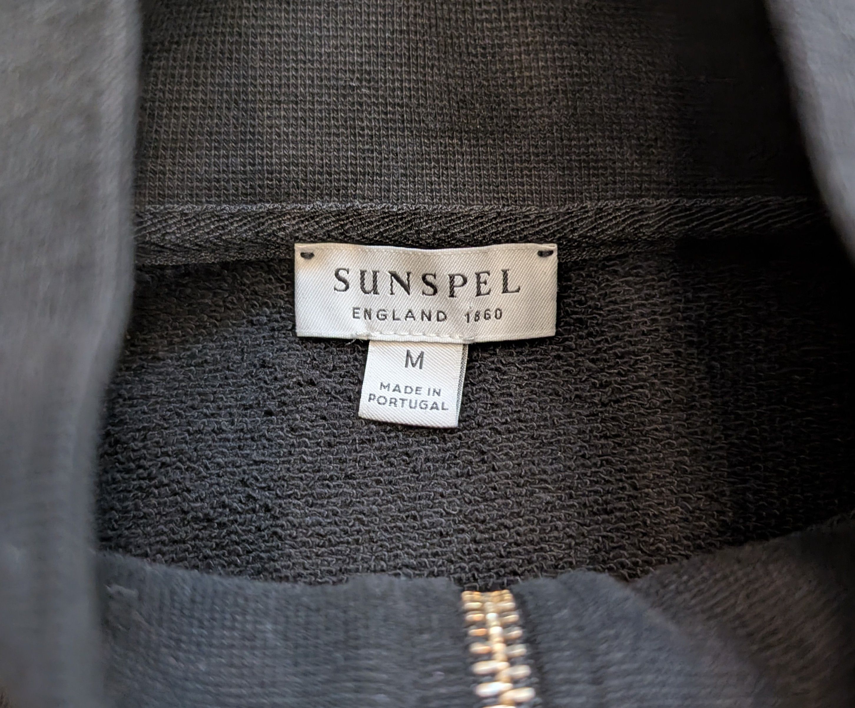 Sunspel Sunspel Half Zip Cotton Loopback Sweatshirt Made in Portugal Size US M / EU 48-50 / 2 - 3 Thumbnail