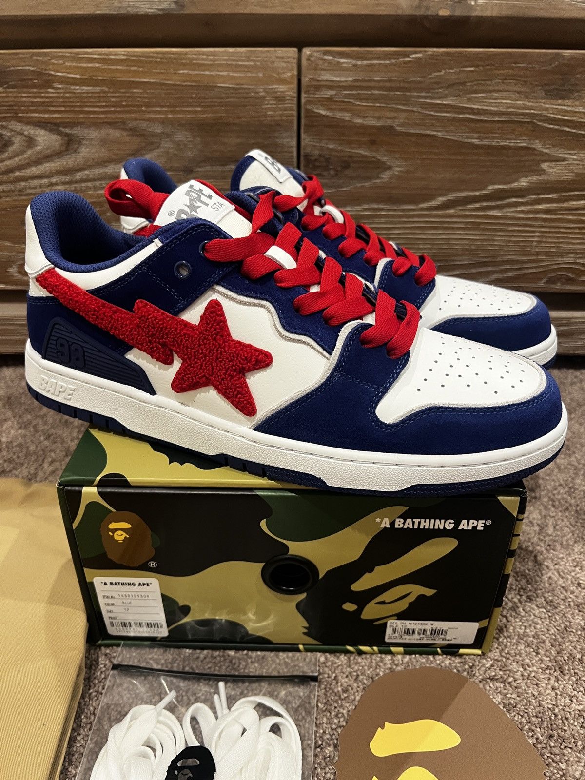 Bape Brand new A Bathing Ape Bape SK8 Sta M2 blue Size US 12 / EU 45 - 2 Thumbnail