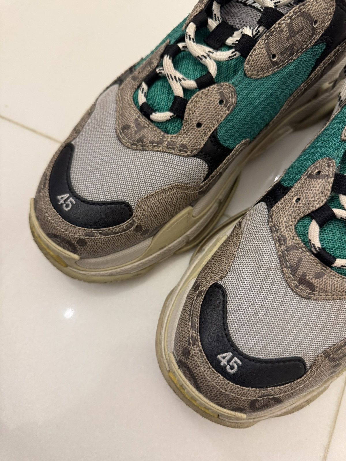 Balenciaga × Gucci Balenciaga Gucci Triple S Size US 13 / EU 46 - 7 Thumbnail