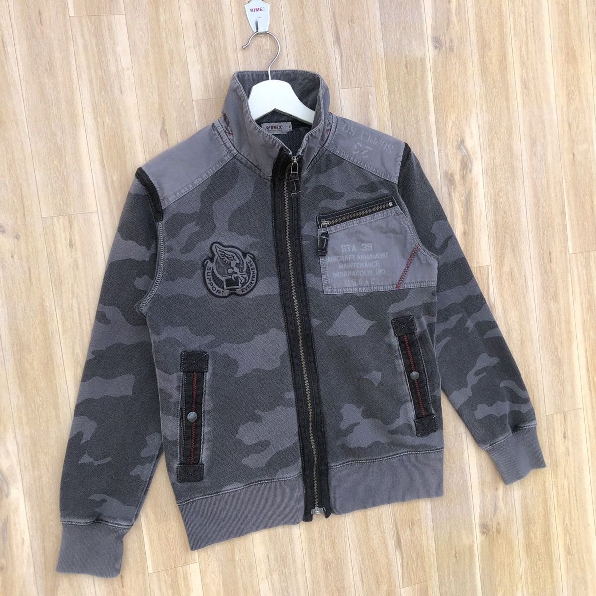 Avirex Vintage Avirex Camouflage Combi stand Track Jacket Size US M / EU 48-50 / 2 - 2 Thumbnail