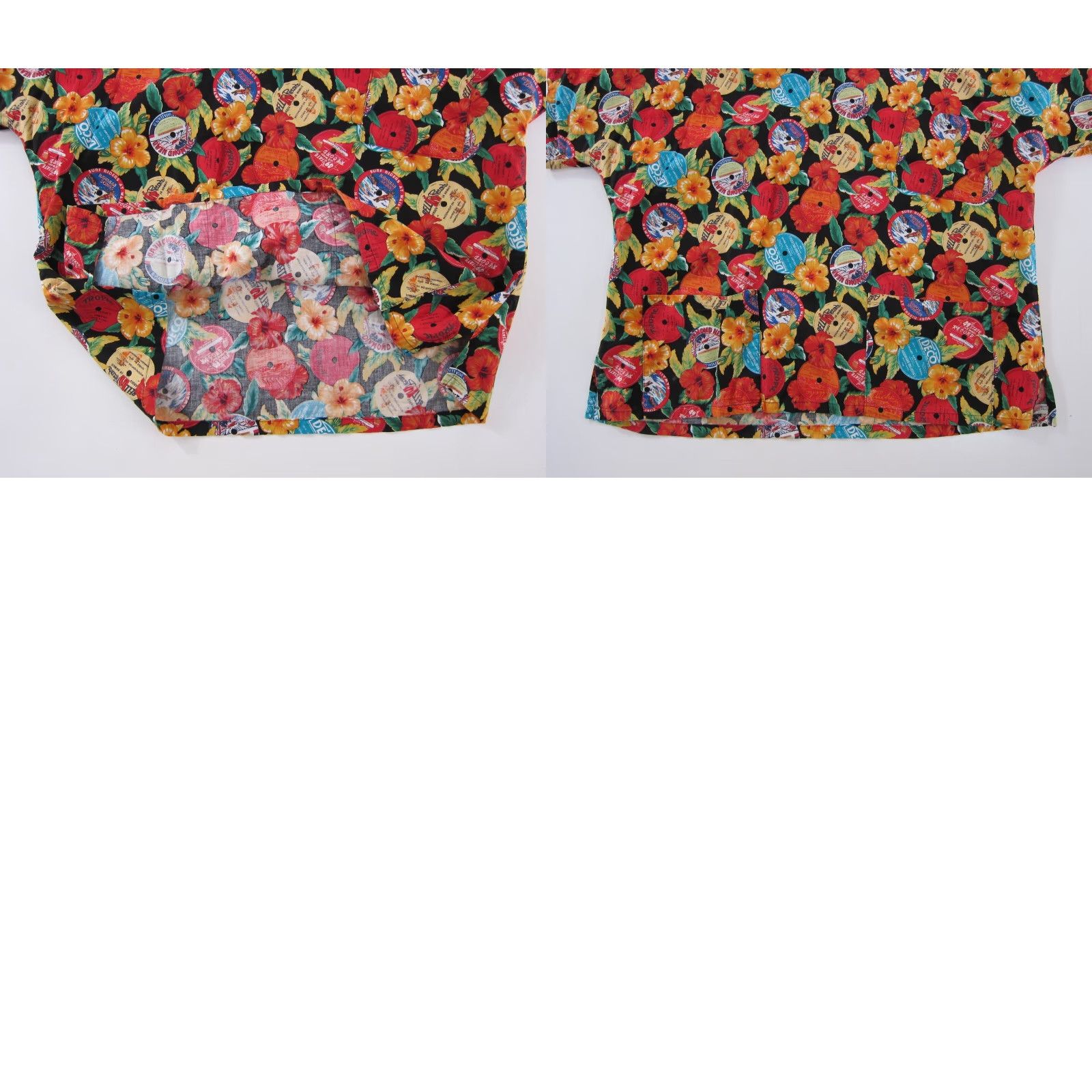 Vintage VINTAGE Apparel Pro Cotton Pocket Black Floral Hawaiian Scrub Shirt 2X Women Size US XXL / EU 58 / 5 - 8 Thumbnail