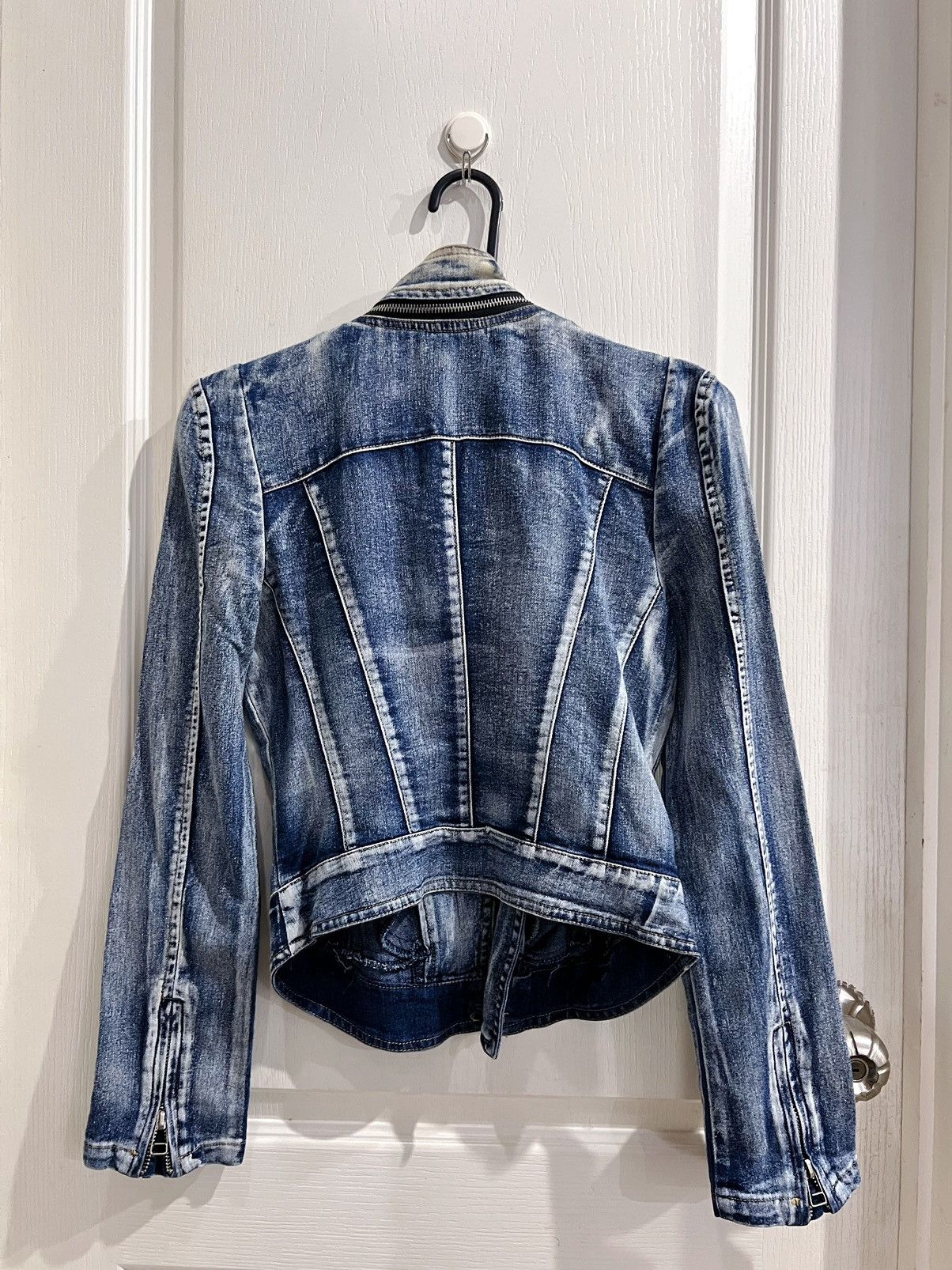 Japanese Brand So Nice Y2k denim moto jacket 🦋🖤 Size M / US 6-8 / IT 42-44 - 13 Thumbnail