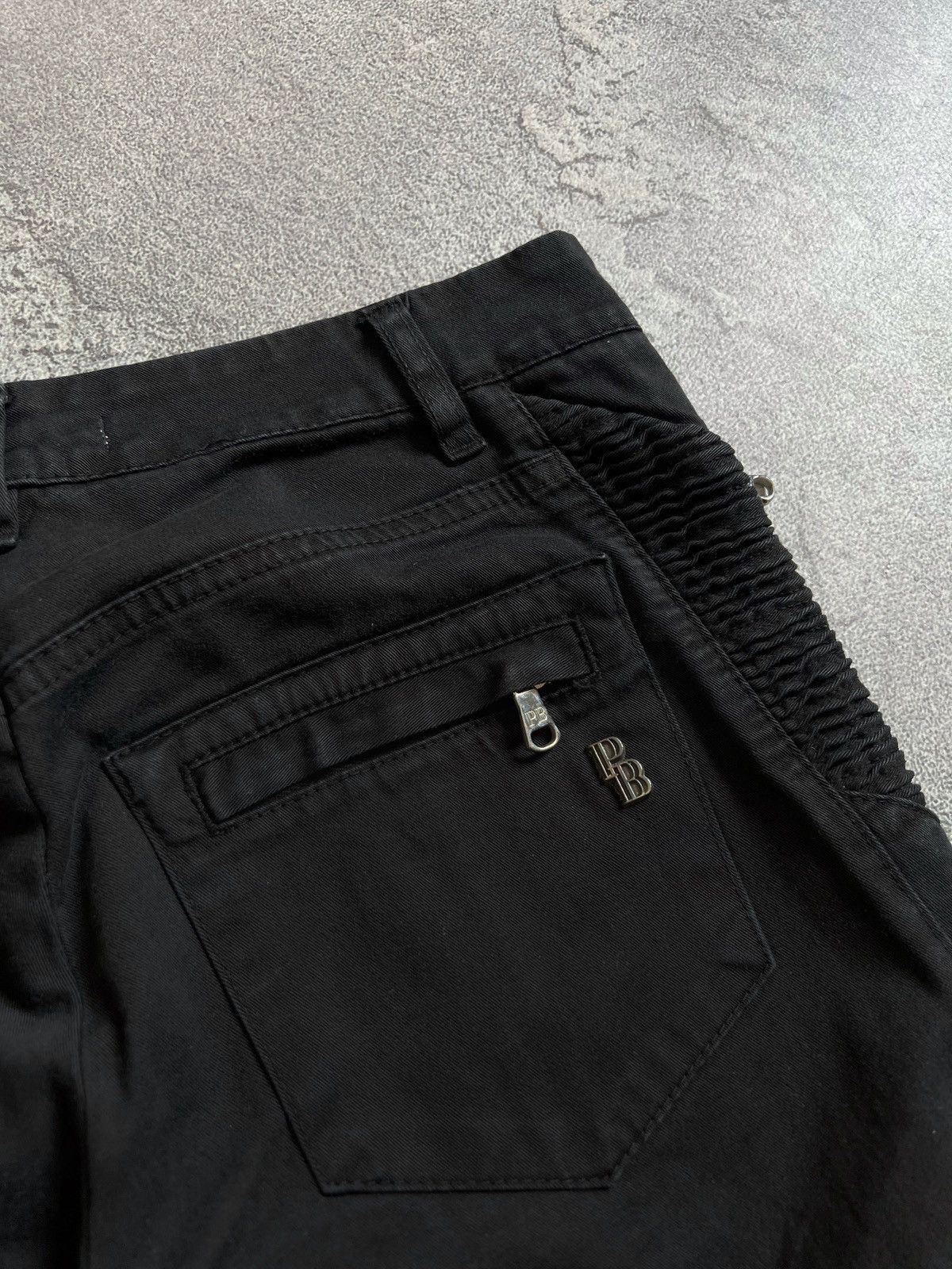 Pierre Balmain Pierre Balmain Womens Black Skinny Moto Denim Jeans Pants 26 Size 27" / US 4 / IT 40 - 5 Thumbnail
