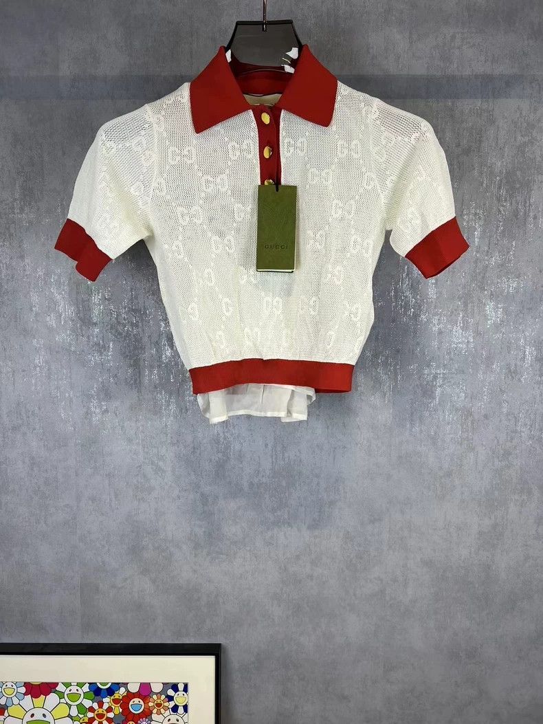 Gucci Gucci Double-layer old flower knitted sweater short sleeves Size XS / US 0-2 / IT 36-38 - 1 Thumbnail