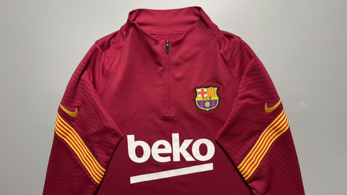 Nike × Vintage BARCELONA NIKE 2020/2021 FOOTBALL SOCCER TRAINING TRACK TOP Size US S / EU 44-46 / 1 - 2 Thumbnail