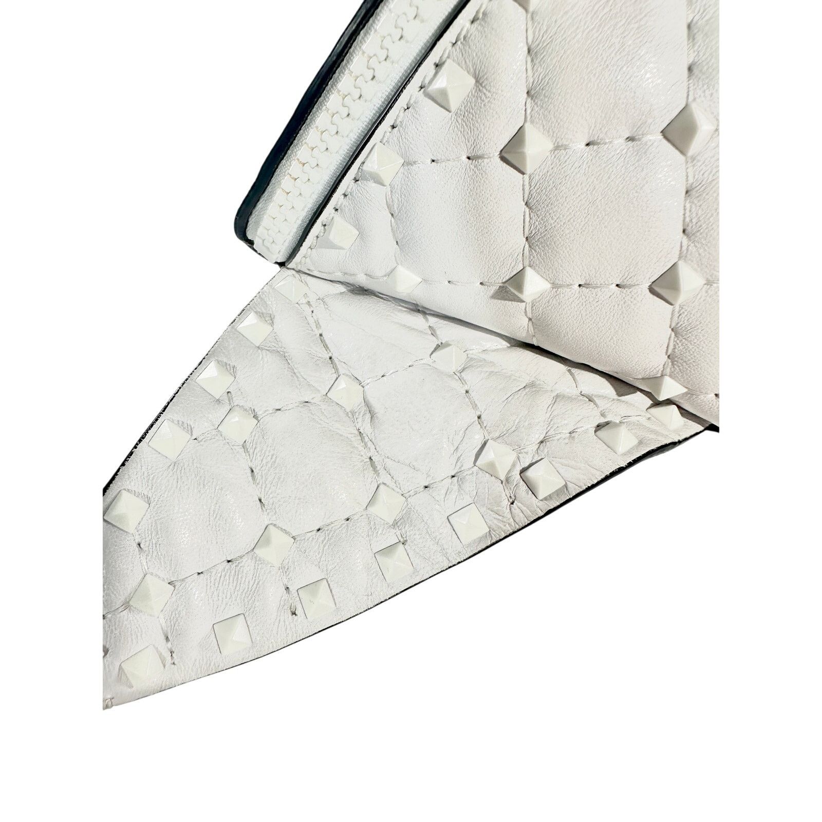 Valentino VALENTINO GARAVANI Leather Rockstud Spike Belt Bag White Size ONE SIZE - 7 Thumbnail