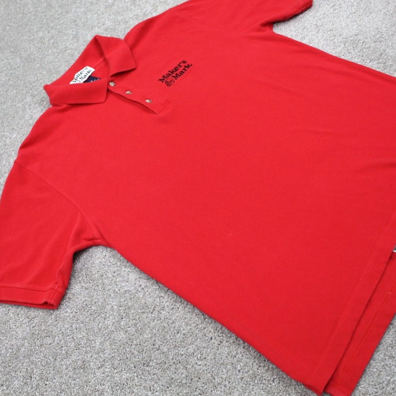 Vintage Makers Mark Polo Shirt Mens Large Red Pique Cotton Short Sleeve Pullover Shirt Polo Size US L / EU 52-54 / 3 - 5 Thumbnail