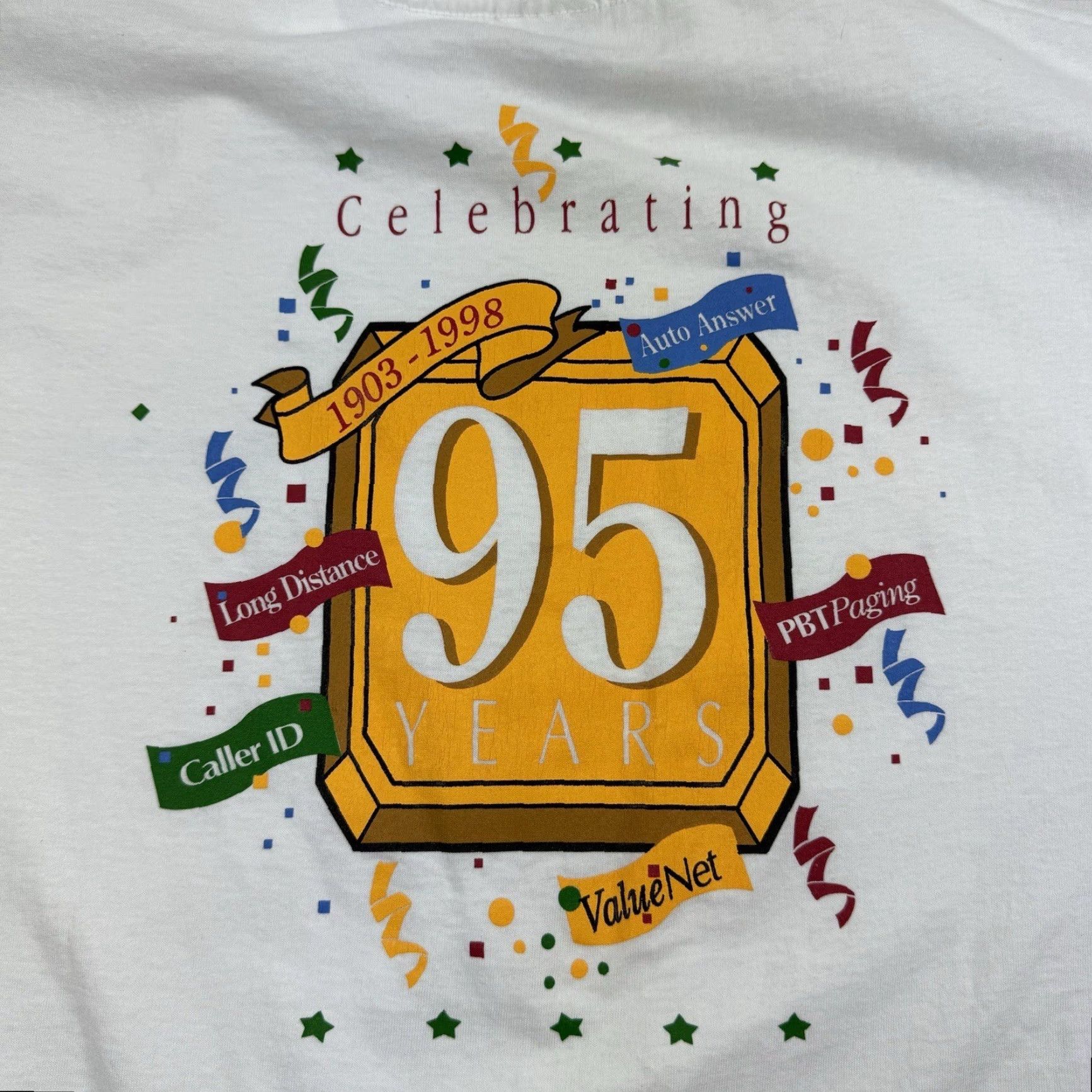 Hanes Vintage Pond Branch Telephone Shirt Adult Large White 95th Anniversary Promo 90s Size US L / EU 52-54 / 3 - 2 Thumbnail