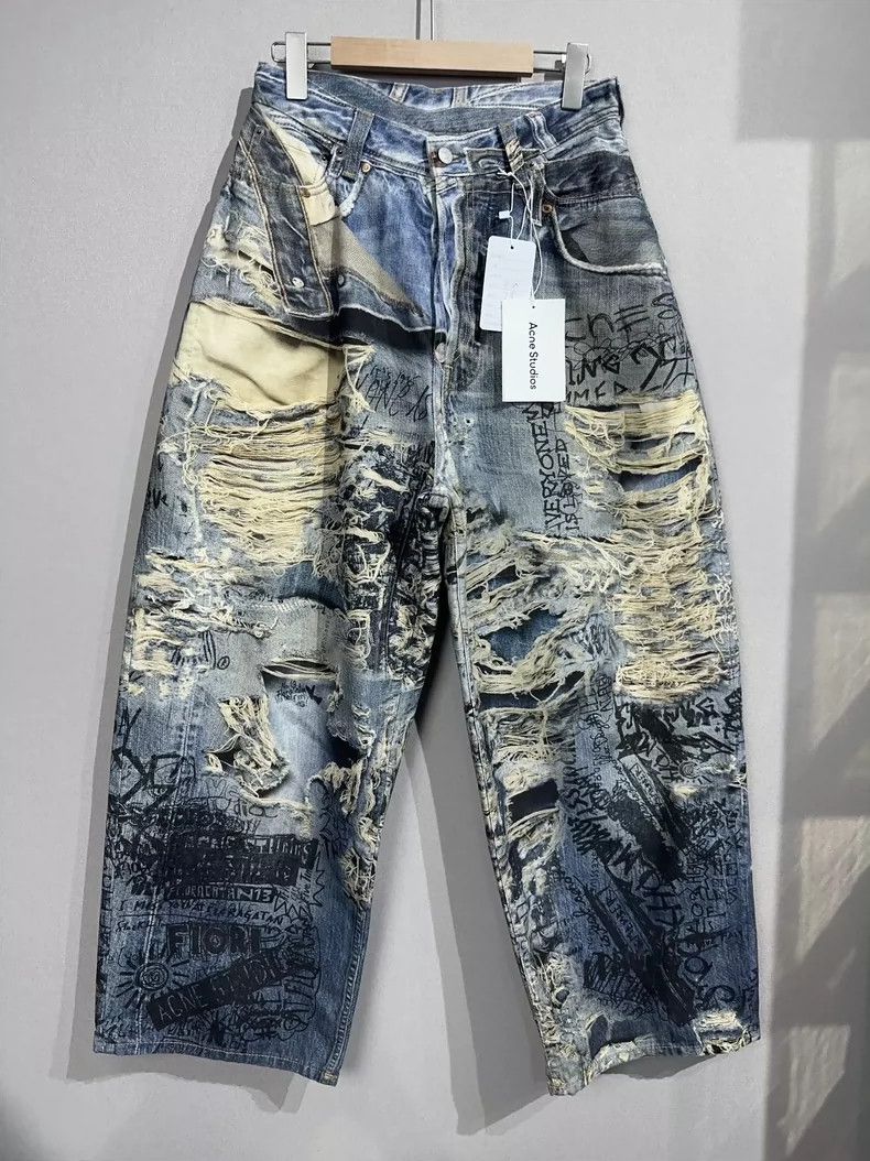 Acne Studios acne studios Digital printed jeans 2505-Nextarrow Size US 28 / EU 44 - 1 Thumbnail