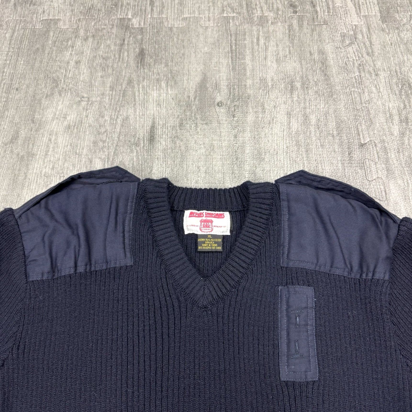 Commando MEYERS UNIFORMS NYC COMMANDO SWEATER NAVY BLUE HEAVYWEIGHT KNIT POLY SILK XL Size US XL / EU 56 / 4 - 2 Thumbnail