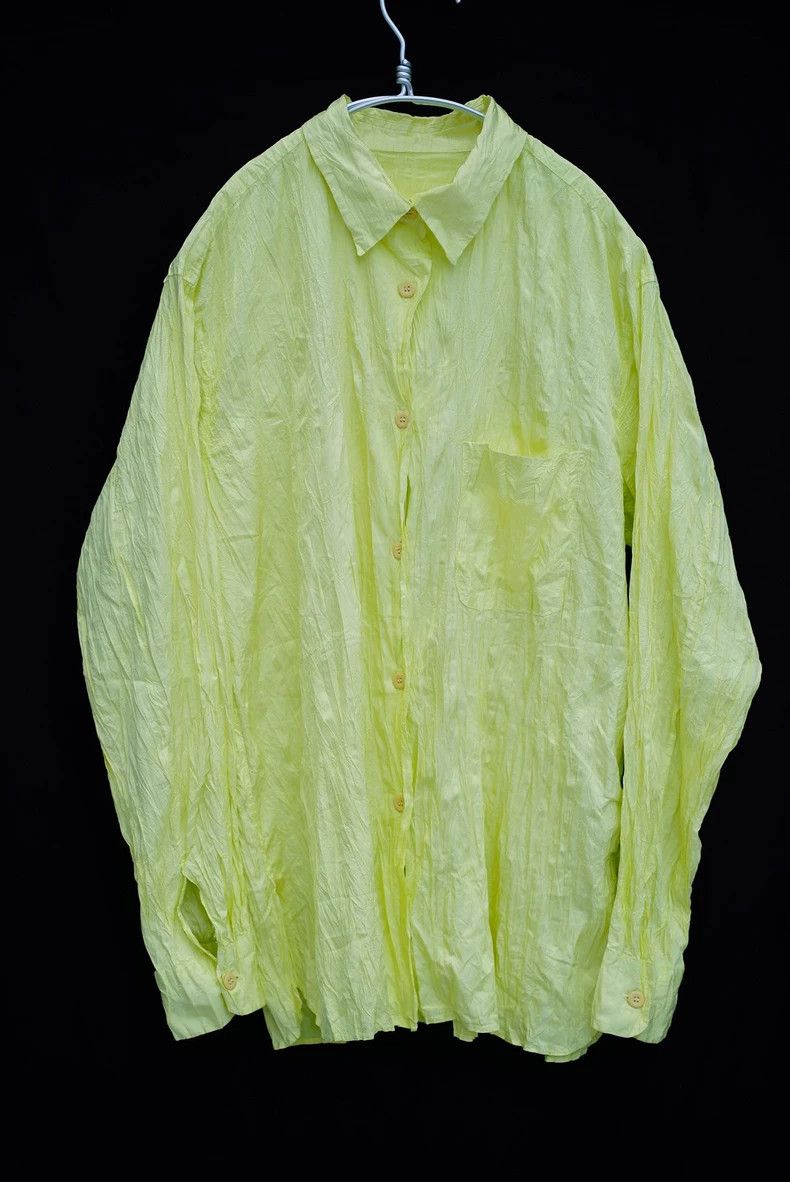 Issey Miyake Issey Miyake size:2 Green pleated shirt Size M / US 6-8 / IT 42-44 - 2 Thumbnail