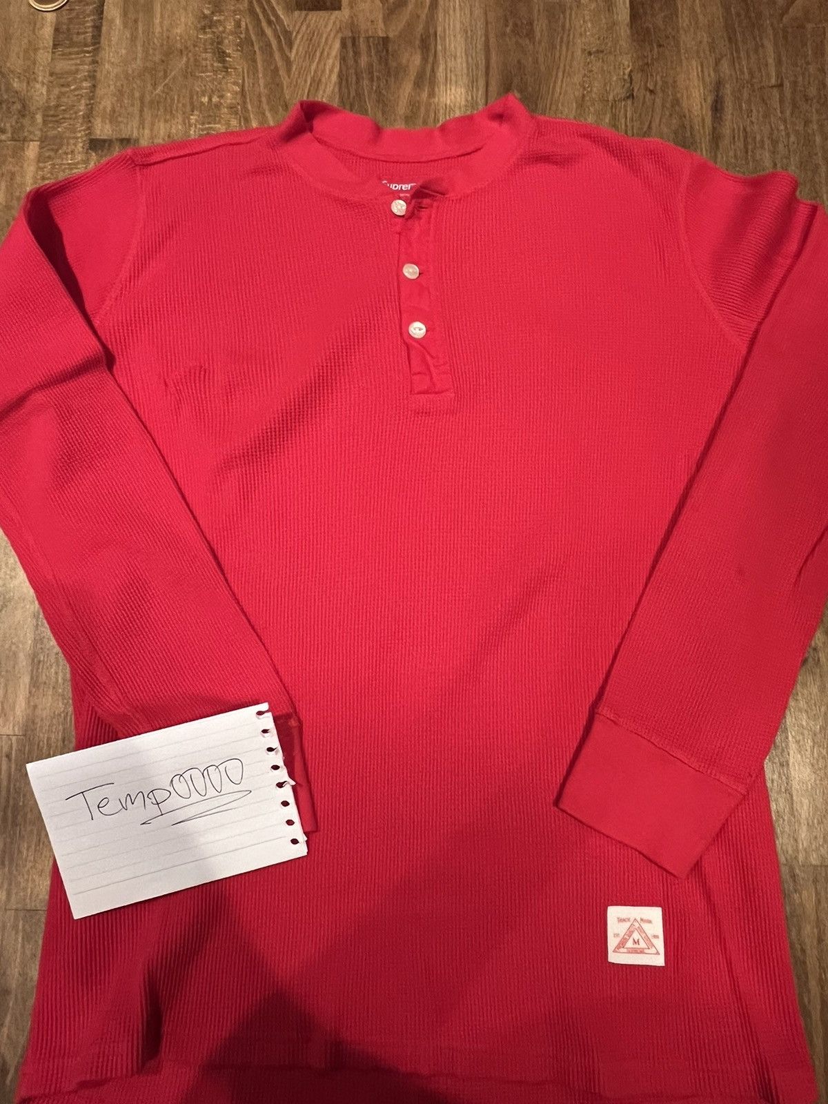 Supreme Supreme Thermal Waffle Knit Red Size US M / EU 48-50 / 2 - 1 Thumbnail