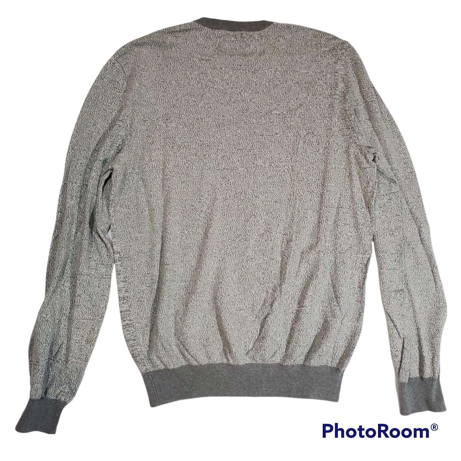 American Rag American Rag | Grey Heathered Long Sleeve Knit Shirt |Size M Size US M / EU 48-50 / 2 - 4 Thumbnail