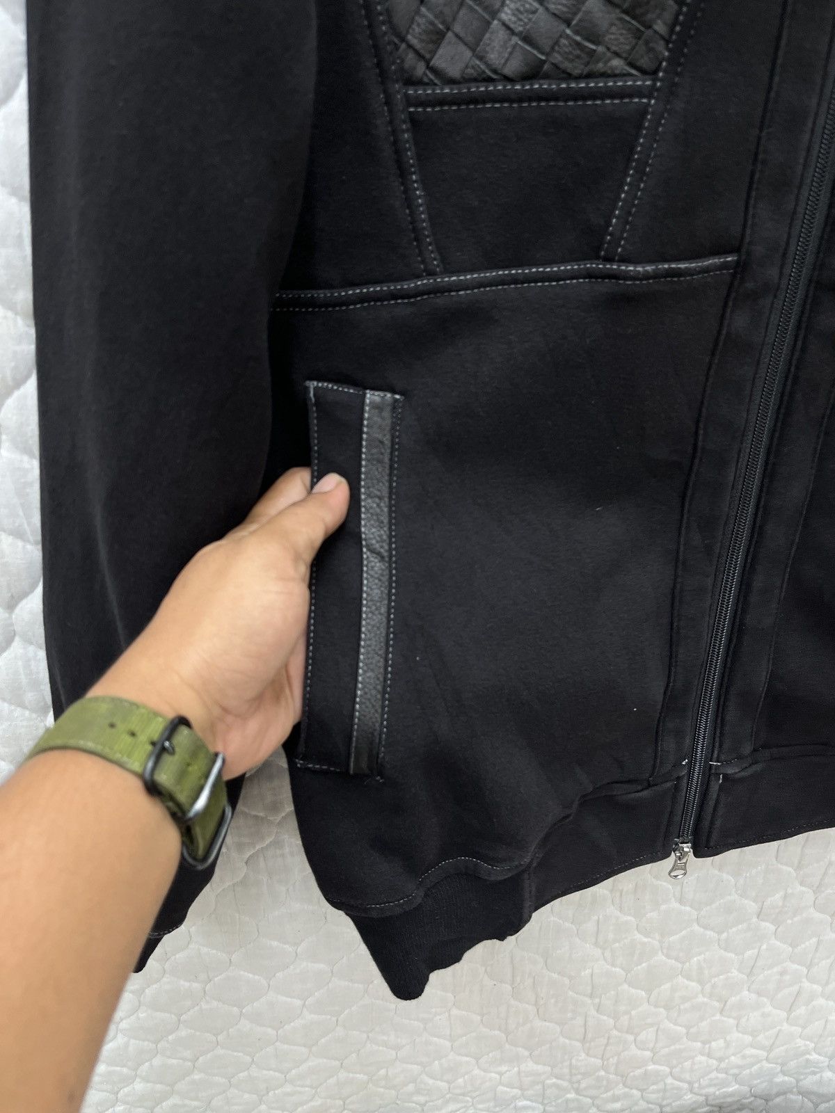 Japanese Brand 🔥🔥🔥STEALS PAGELO ITALY LEATHER TRIM JACKET Size US L / EU 52-54 / 3 - 6 Thumbnail