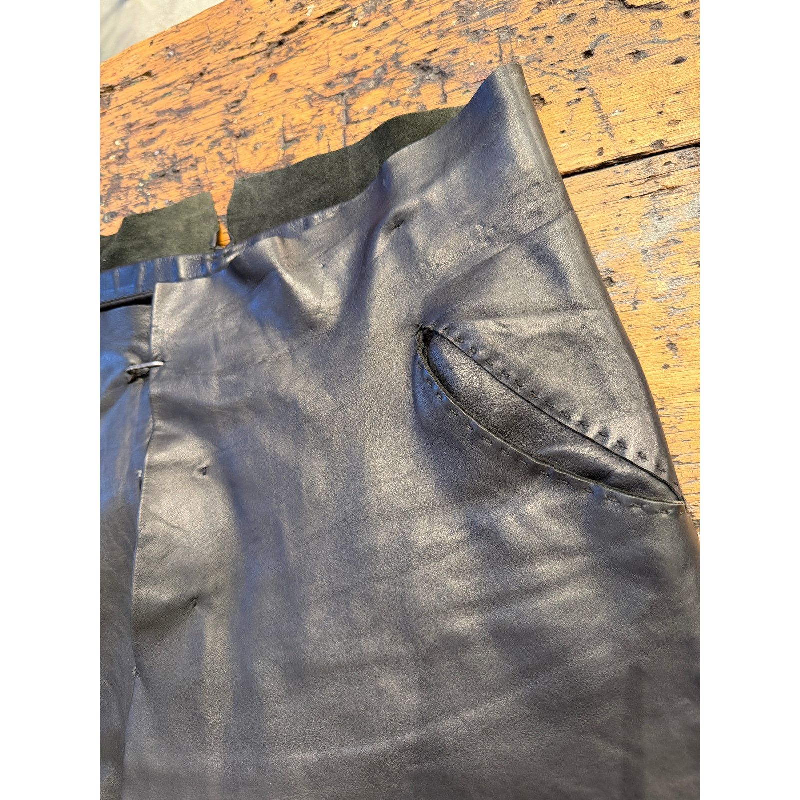Ma+ MA+ Black Leather Pants Size US 32 / EU 48 - 10 Thumbnail