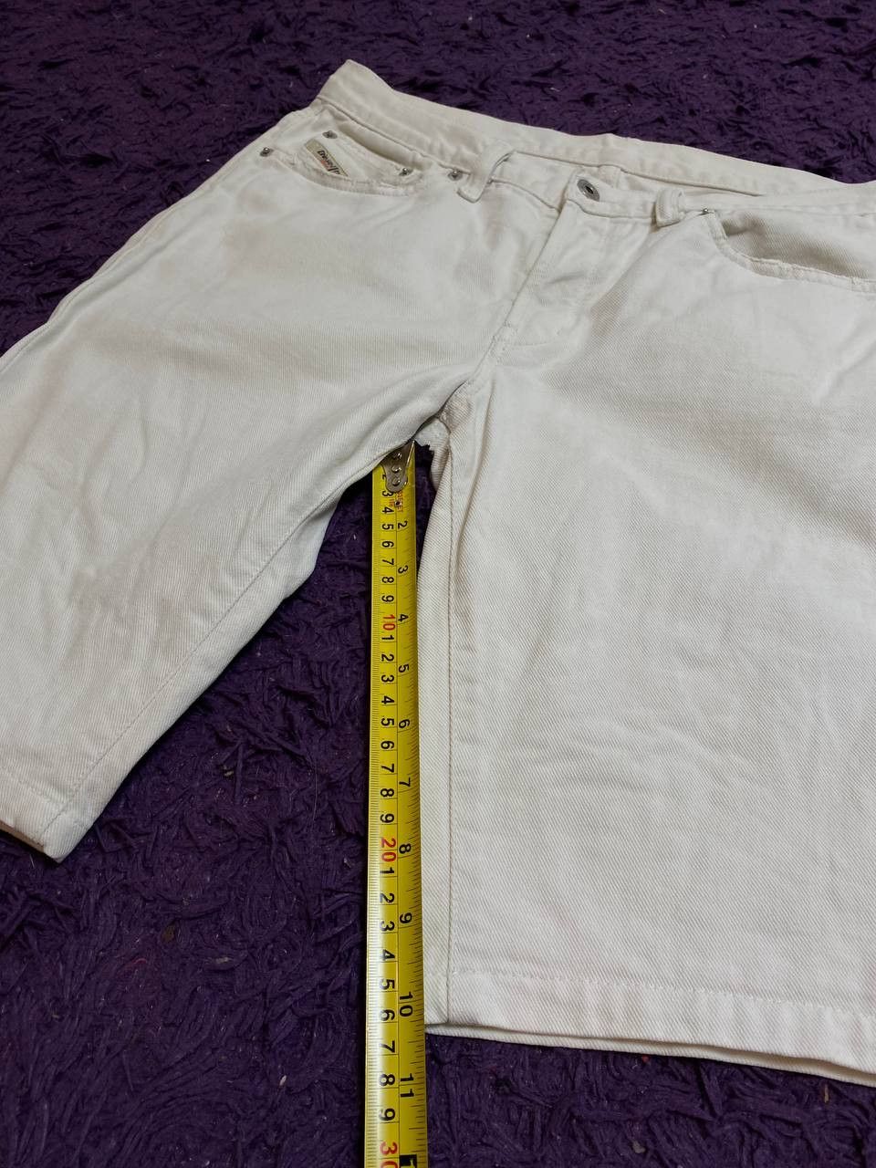 Diesel Diesel logo Vintage white denim Shorts Y2K made in Italy Size US 32 / EU 48 - 12 Thumbnail