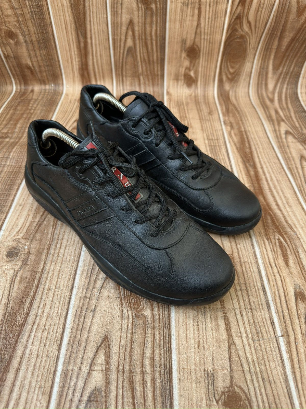 Prada PRADA Americas Cup Black Sneaks DNC096 Size US 10.5 / EU 43-44 - 3 Thumbnail