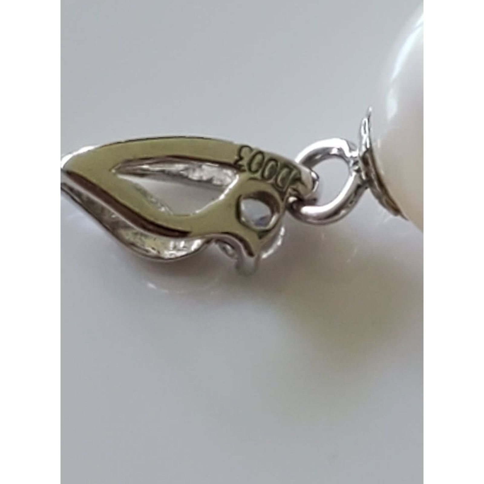 Unknown London Sterling Silver Cultured Pearl Earrings and Pendant Size ONE SIZE - 3 Thumbnail