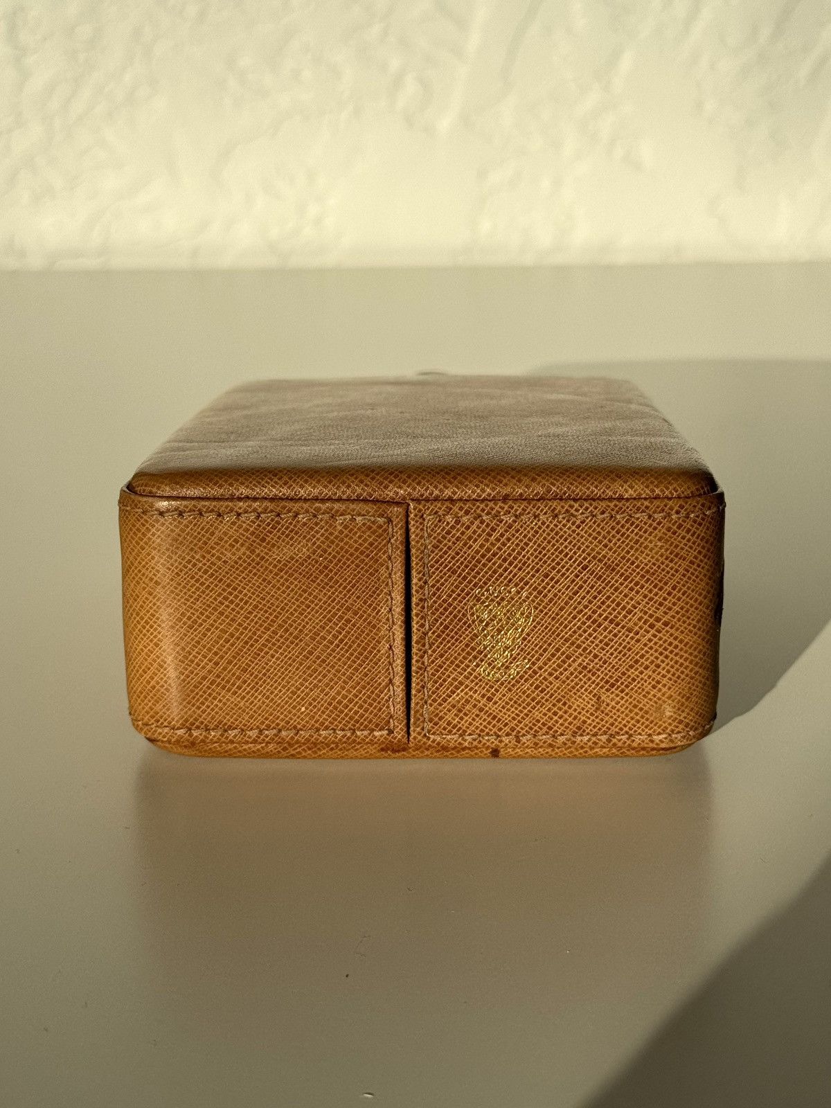 ★0% TAX★ 1980S GUCCI BAR LIQUOR LEATHER FLASK WITH BAKELITE